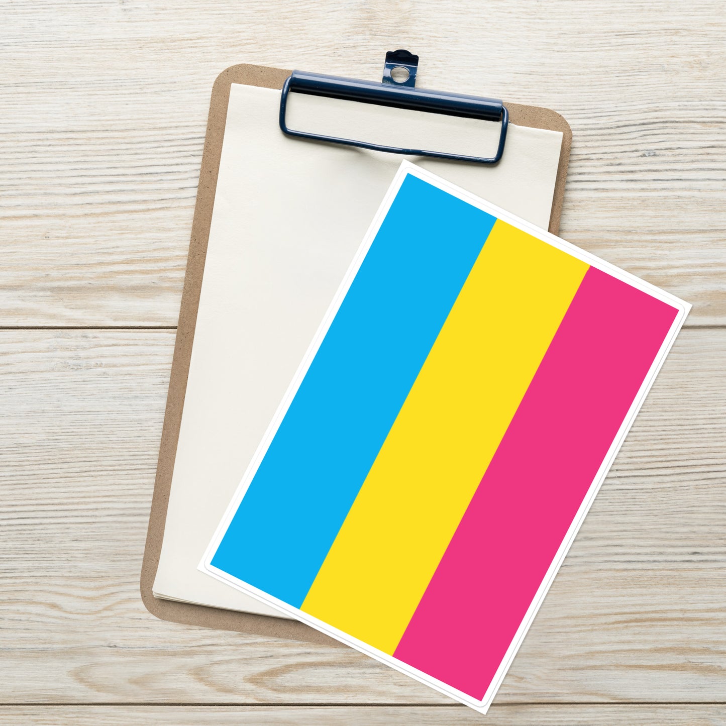 Pansexual Pan Pride Flag Large Sticker kiss-cut-sticker-sheet-white-front-6375ba50a6230