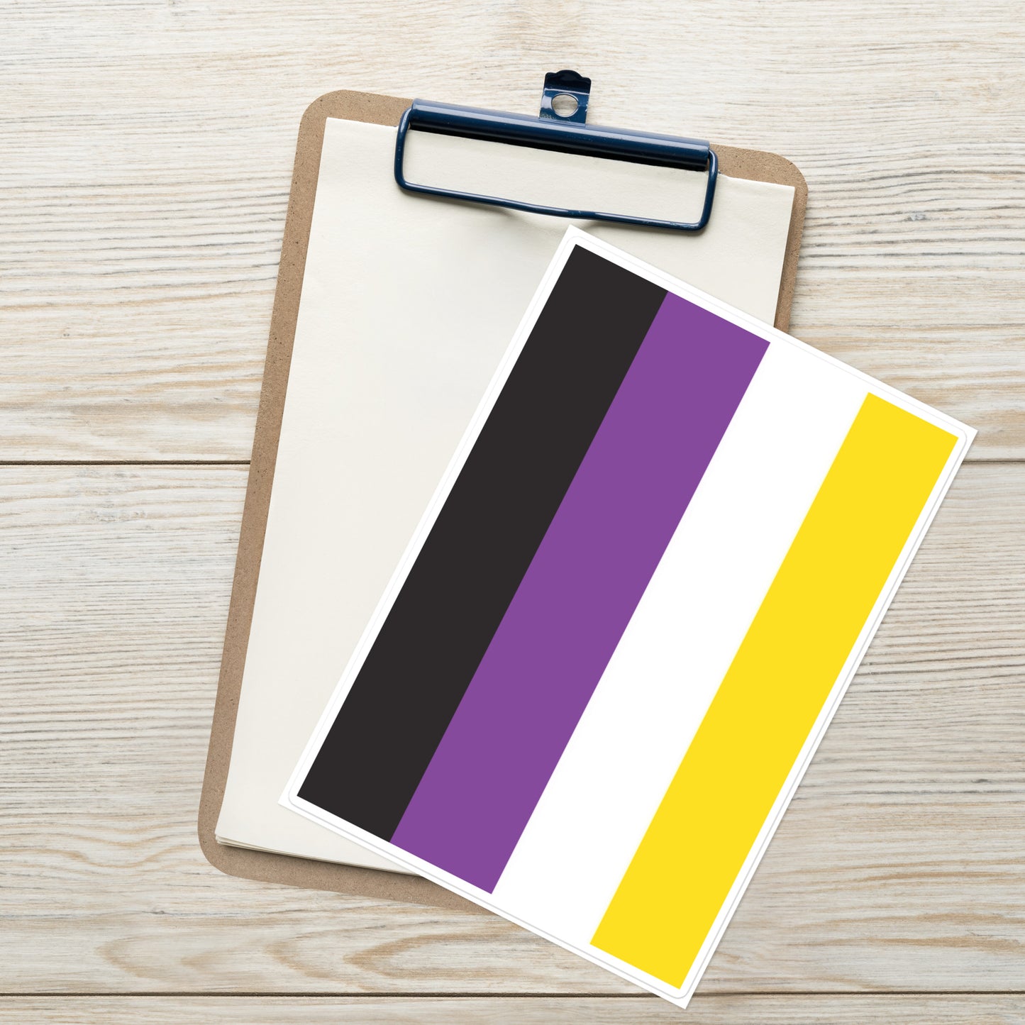 Nonbinary Enby Pride Flag Large Sticker kiss-cut-sticker-sheet-white-front-6375ba6d857b6