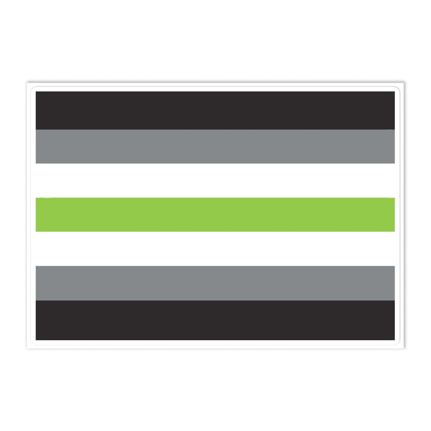 Agender Pride Flag Large Sticker Agender kiss-cut-sticker-sheet-white-front-6375bac6af53f