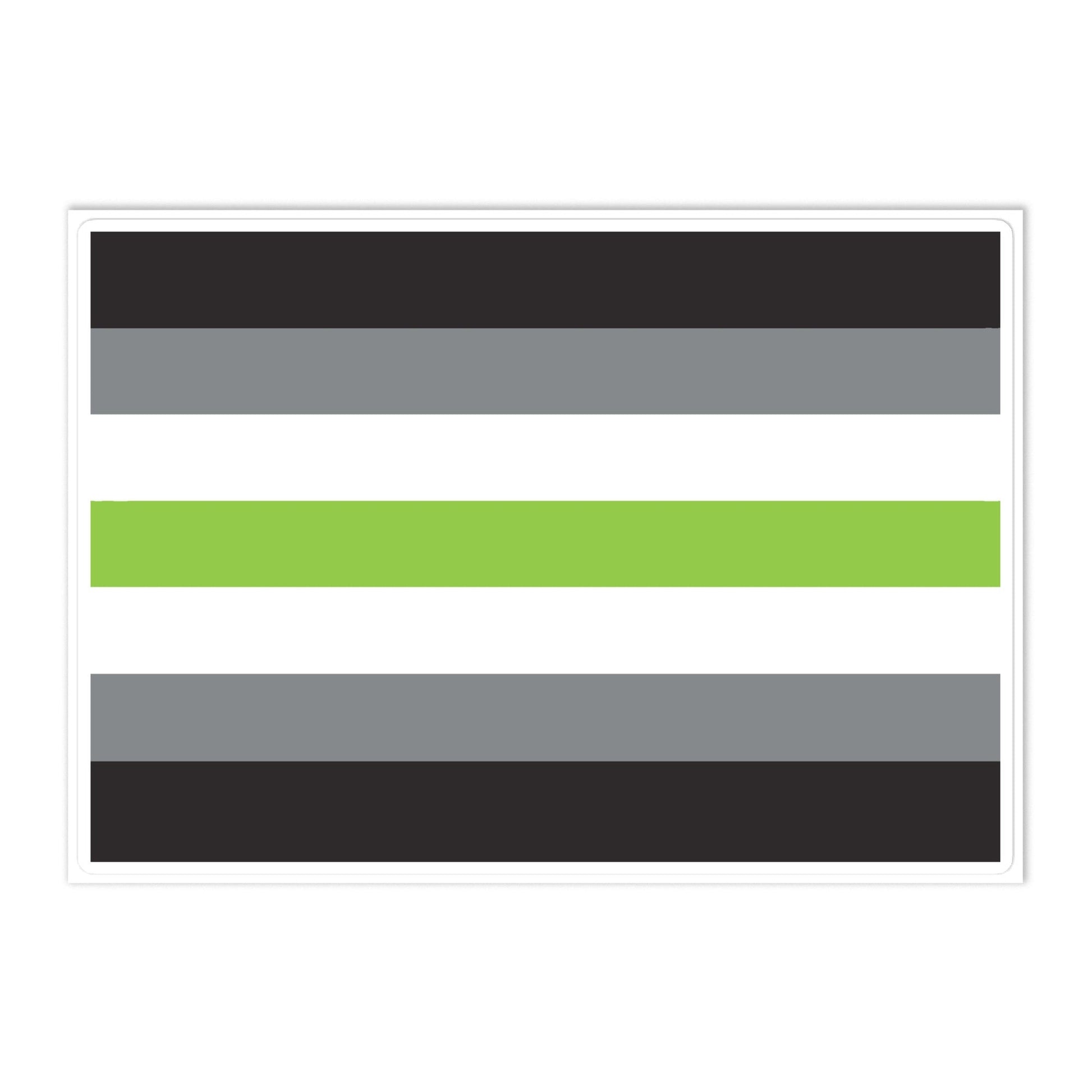 Agender Pride Flag Large Sticker Agender kiss-cut-sticker-sheet-white-front-6375bac6af53f