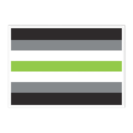 Agender Pride Flag Large Sticker Agender kiss-cut-sticker-sheet-white-front-6375bac6af53f