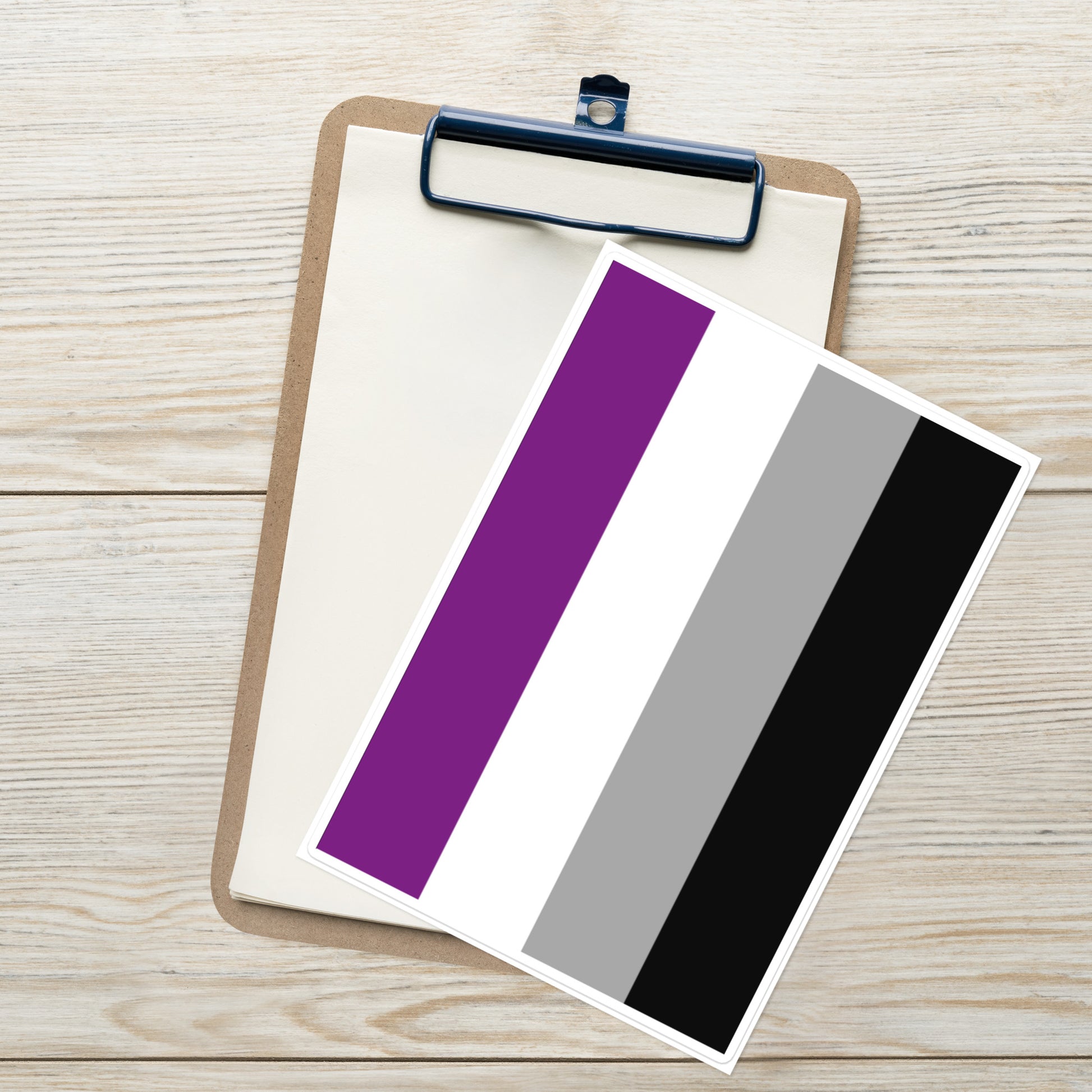 Asexual Ace Pride Flag Large Sticker kiss-cut-sticker-sheet-white-front-6375bd6fd1efe