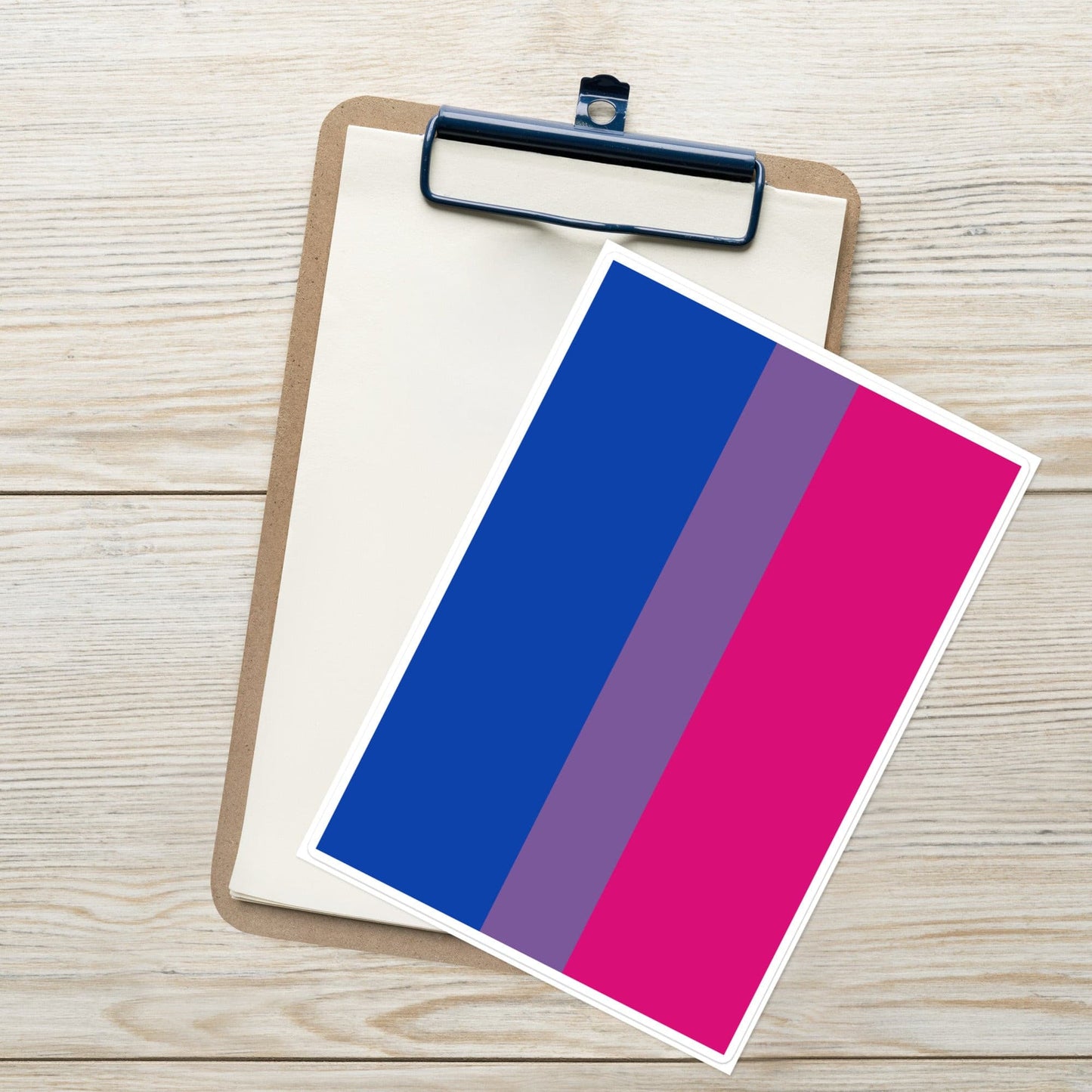 Bisexual Bi Pride Flag Large Sticker kiss-cut-sticker-sheet-white-front-6375bf9271c80