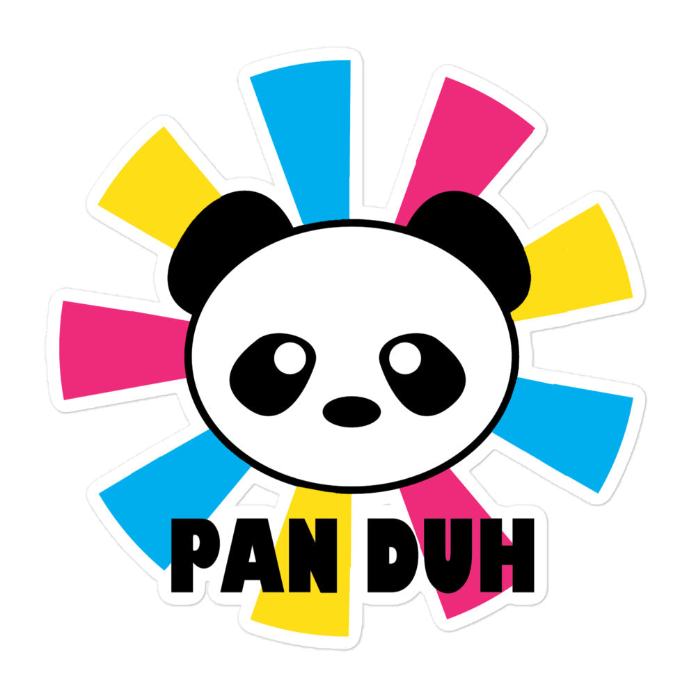 Pansexual Pan Pride Sticker - Pan Duh 5.5in×5.5in Pansexual kiss-cut-stickers-5.5x5.5-default-639d4b9d69cd6