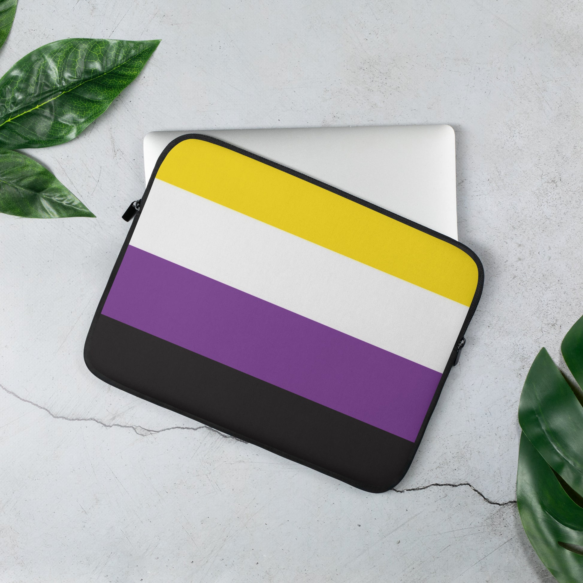 Nonbinary Enby Pride Flag Laptop Sleeve Case laptop-sleeve-13-front-637abff6761f3