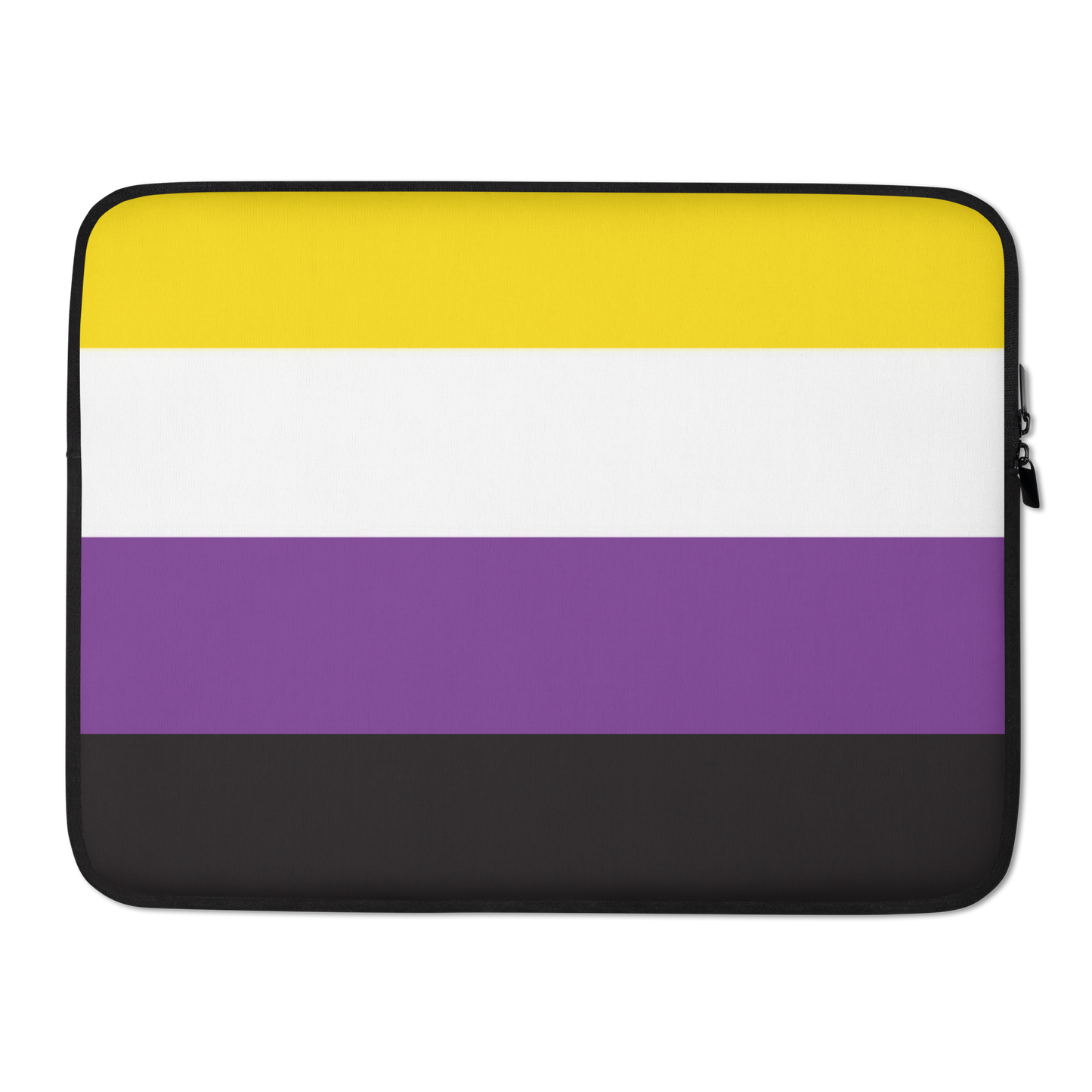 Nonbinary Enby Pride Flag Laptop Sleeve Case 15in Nonbinary laptop-sleeve-15-front-63628d934e8fe