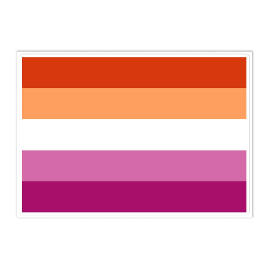 Lesbian Pride Flag Large Sticker Lesbian lesbian-pride-flag-large-sticker-front