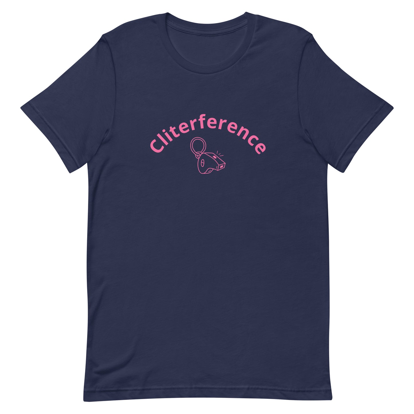 Lesbian Pride T-Shirt - Cliterference Navy Lesbian lesbian-pride-t-shirt-cliterference-navy-front