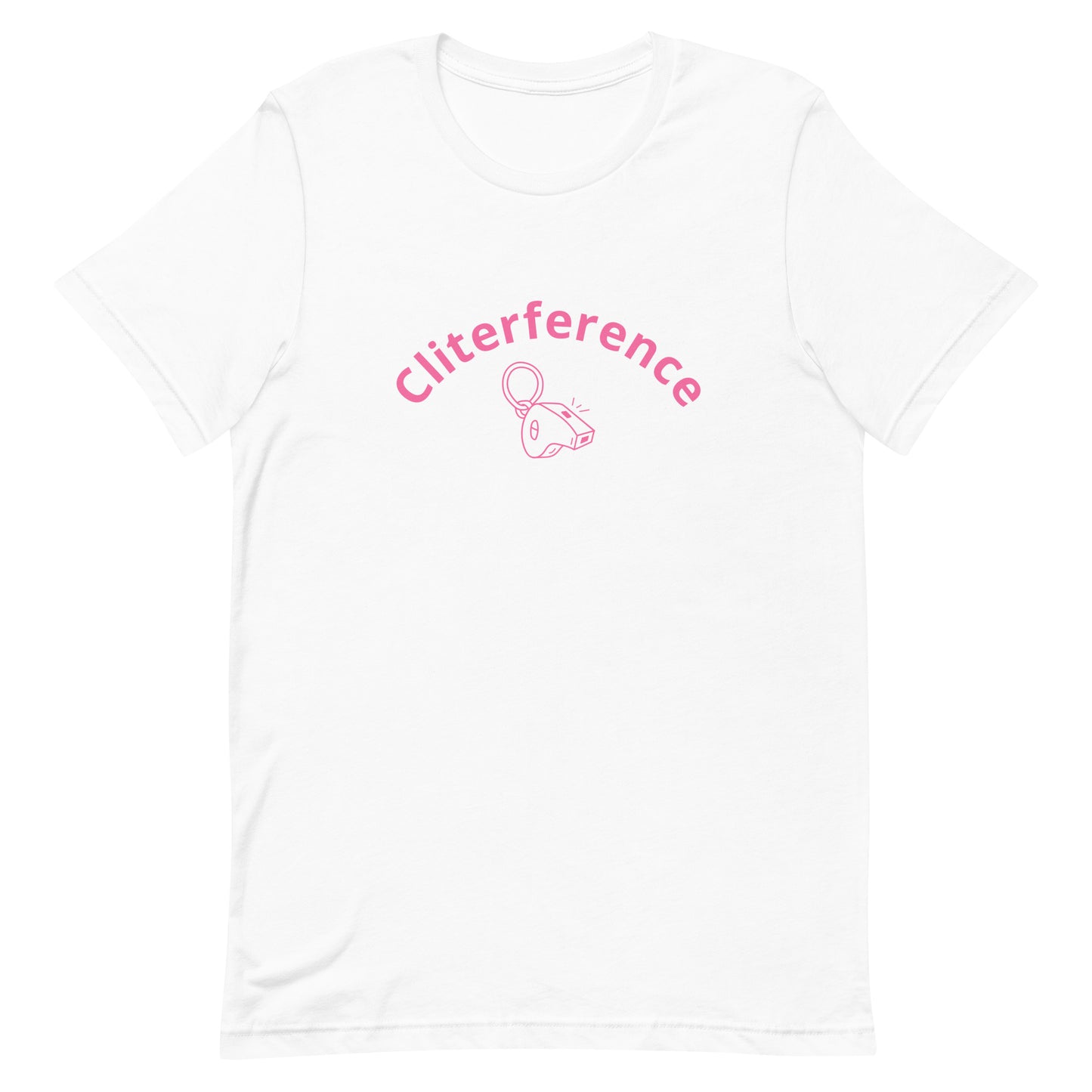 Lesbian Pride T-Shirt - Cliterference White Lesbian lesbian-pride-t-shirt-cliterference-white-front