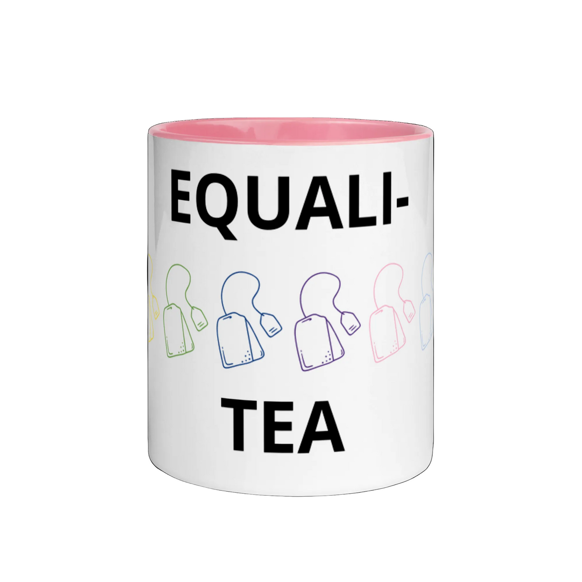 LGBTQ Pride Ceramic Coffee Tea Mug - Equalit-Tea Pink Pride white-ceramic-mug-with-color-inside-pink-11oz-front-63631455747d5 Mugs