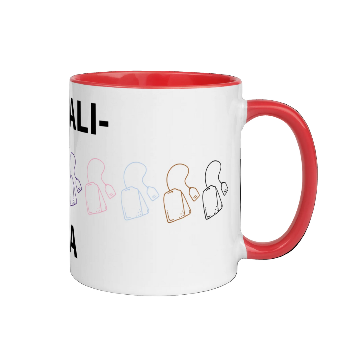 LGBTQ Pride Ceramic Coffee Tea Mug - Equalit-Tea white-ceramic-mug-with-color-inside-red-11oz-right-636314557410b Mugs
