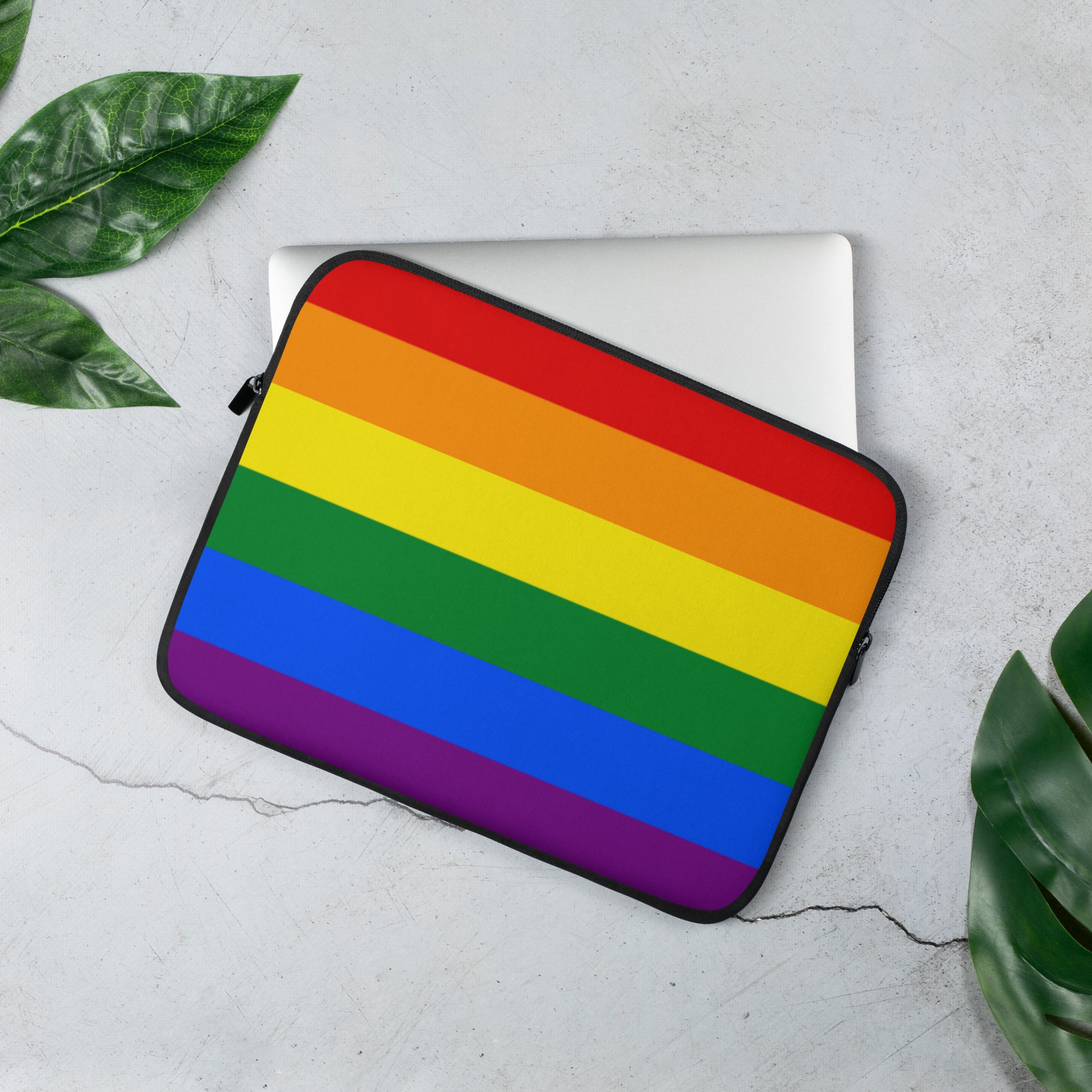 LGBTQ Pride Flag Laptop Sleeve Rainbow lgbtq-pride-flag-laptop-sleeve-rainbow-13-front-lifestyle