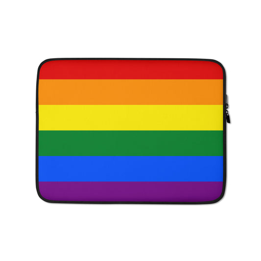 LGBTQ Pride Flag Laptop Sleeve Rainbow 13in Pride lgbtq-pride-flag-laptop-sleeve-rainbow-13-front