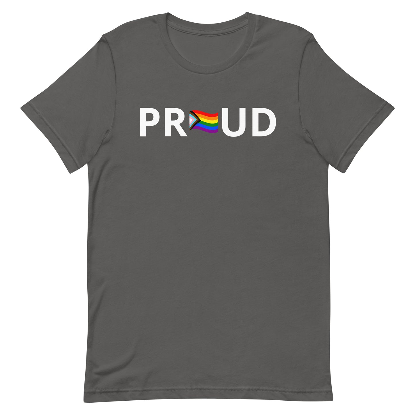LGBTQ Pride T-Shirt - Progress Pride Proud Asphalt Pride unisex-staple-t-shirt-asphalt-front-63b9da21d3ee4 Tee