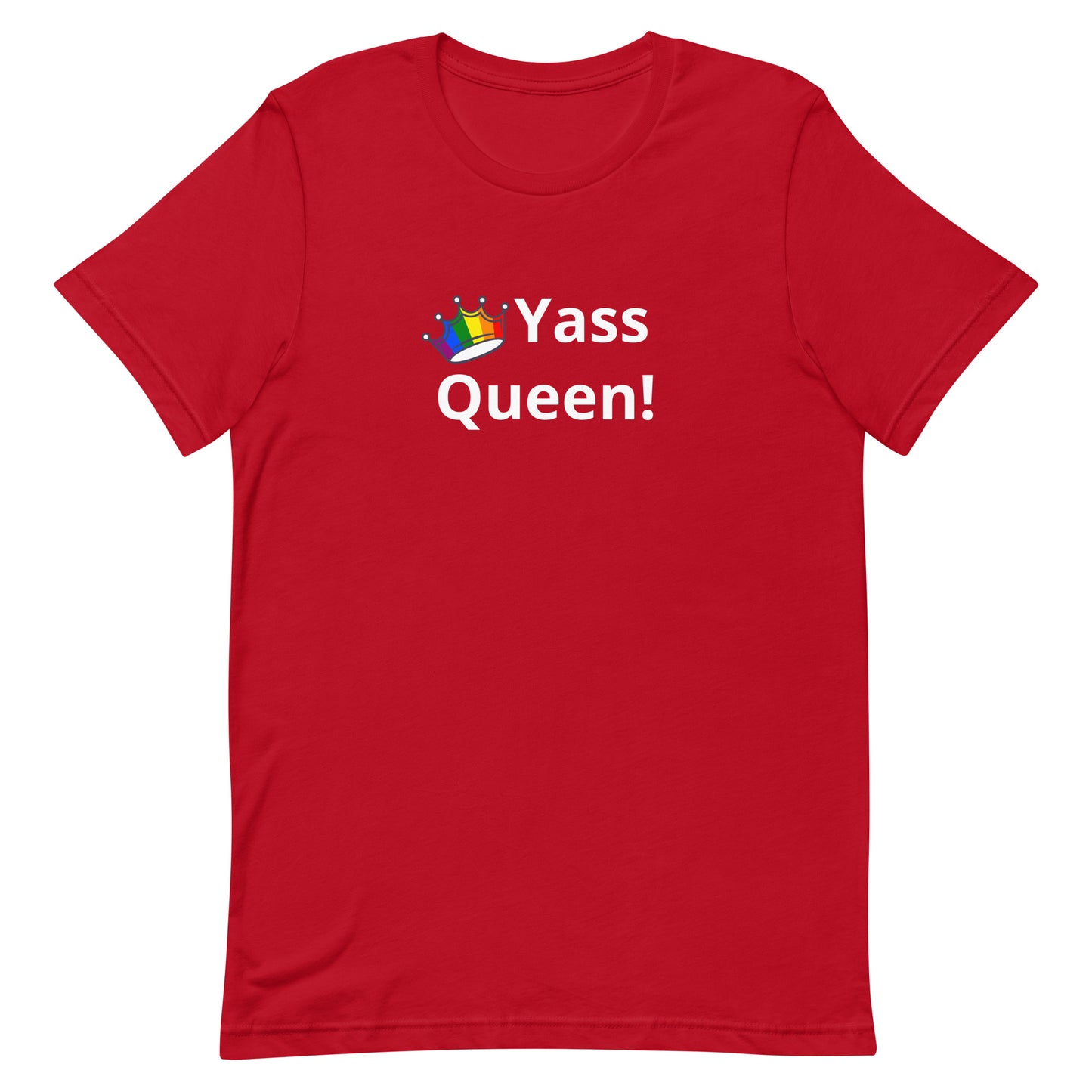 LGBTQ Pride T-Shirt - Yass Queen Red Pride lgbtq-pride-t-shirt-yass-queen-red-front Tee