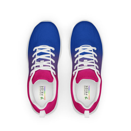 Bisexual Bi Pride Men’s Athletic Shoes in Ombre Bisexual mens-athletic-shoes-white-front-641a56ab44e6b