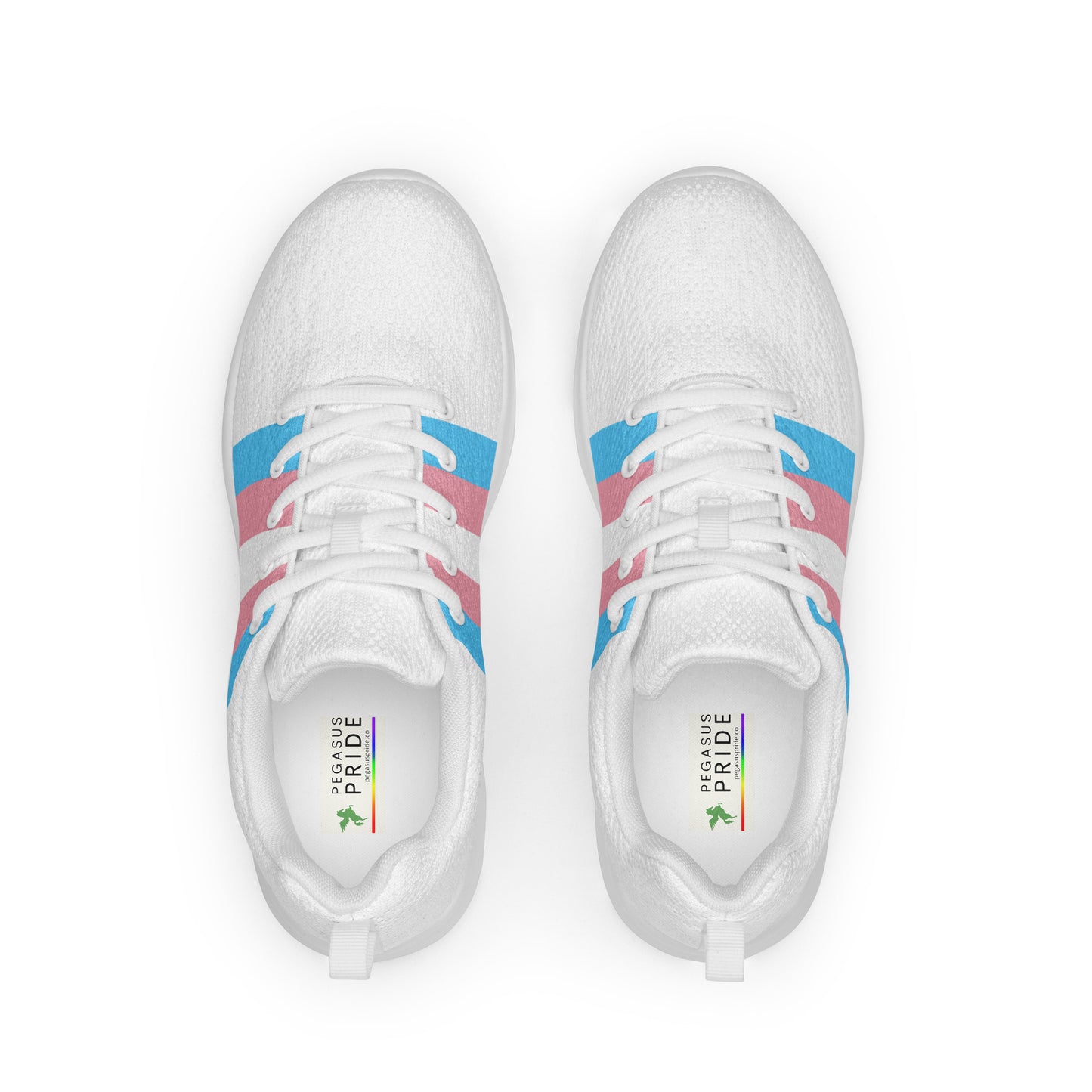 Transgender Trans Pride Flag Men’s Athletic Shoes Transgender White mens-athletic-shoes-white-front-641deee17ef70