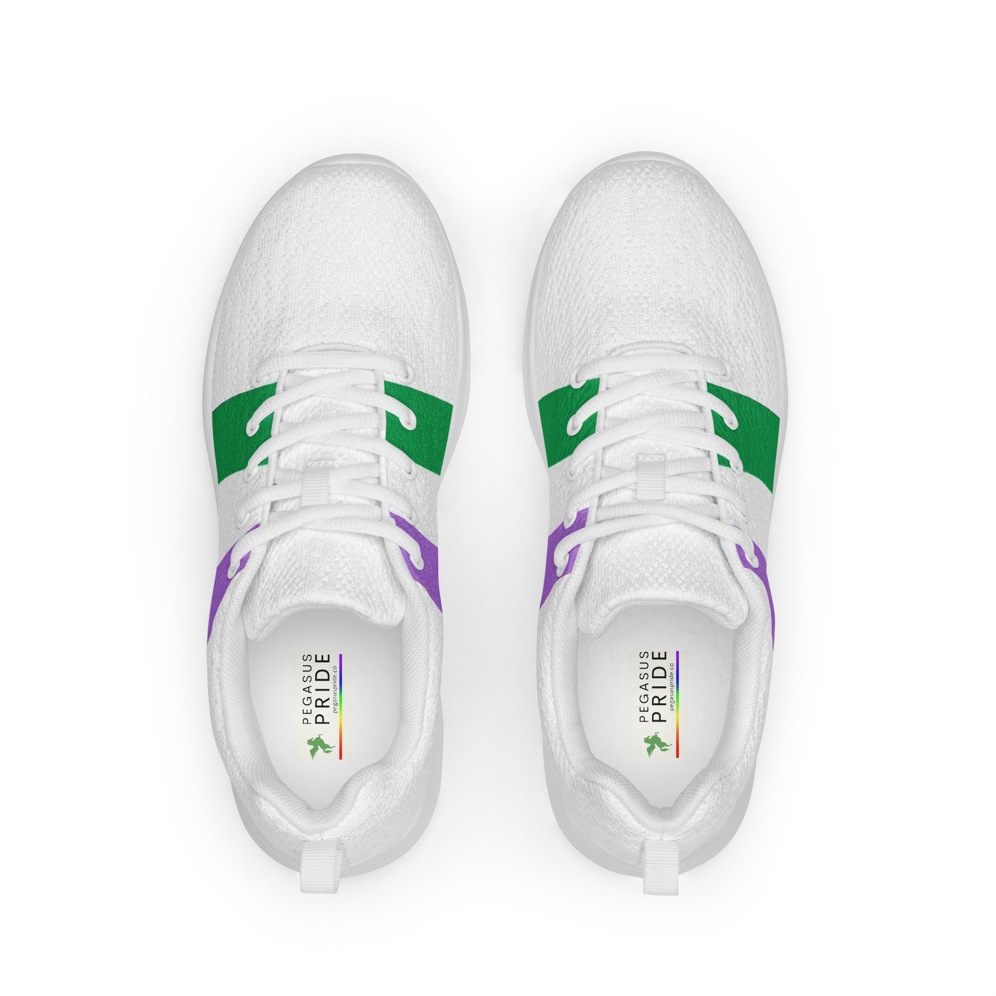 Genderqueer Pride Flag Men’s Athletic Shoes Genderqueer White mens-athletic-shoes-white-front-641defa02442b