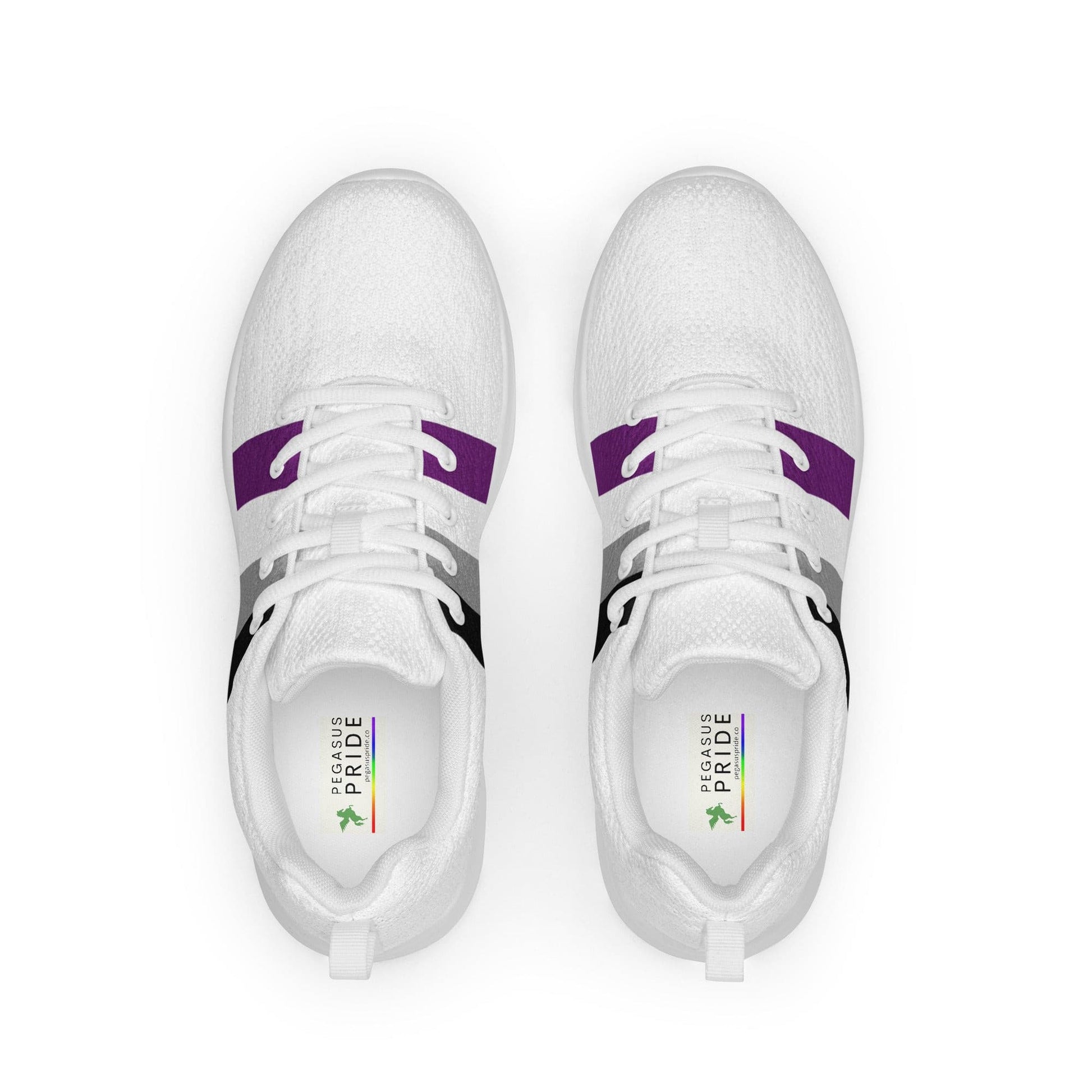 Asexual Ace Pride Flag Men’s Athletic Shoes Asexual White mens-athletic-shoes-white-front-641df05f39d64