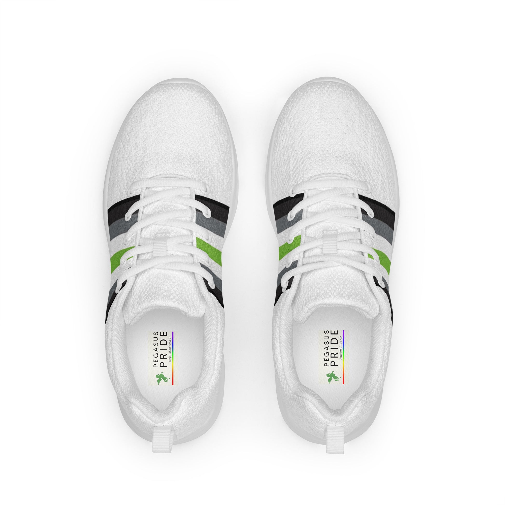 Agender Pride Flag Men’s Athletic Shoes White Agender mens-athletic-shoes-white-front-641e07669d077