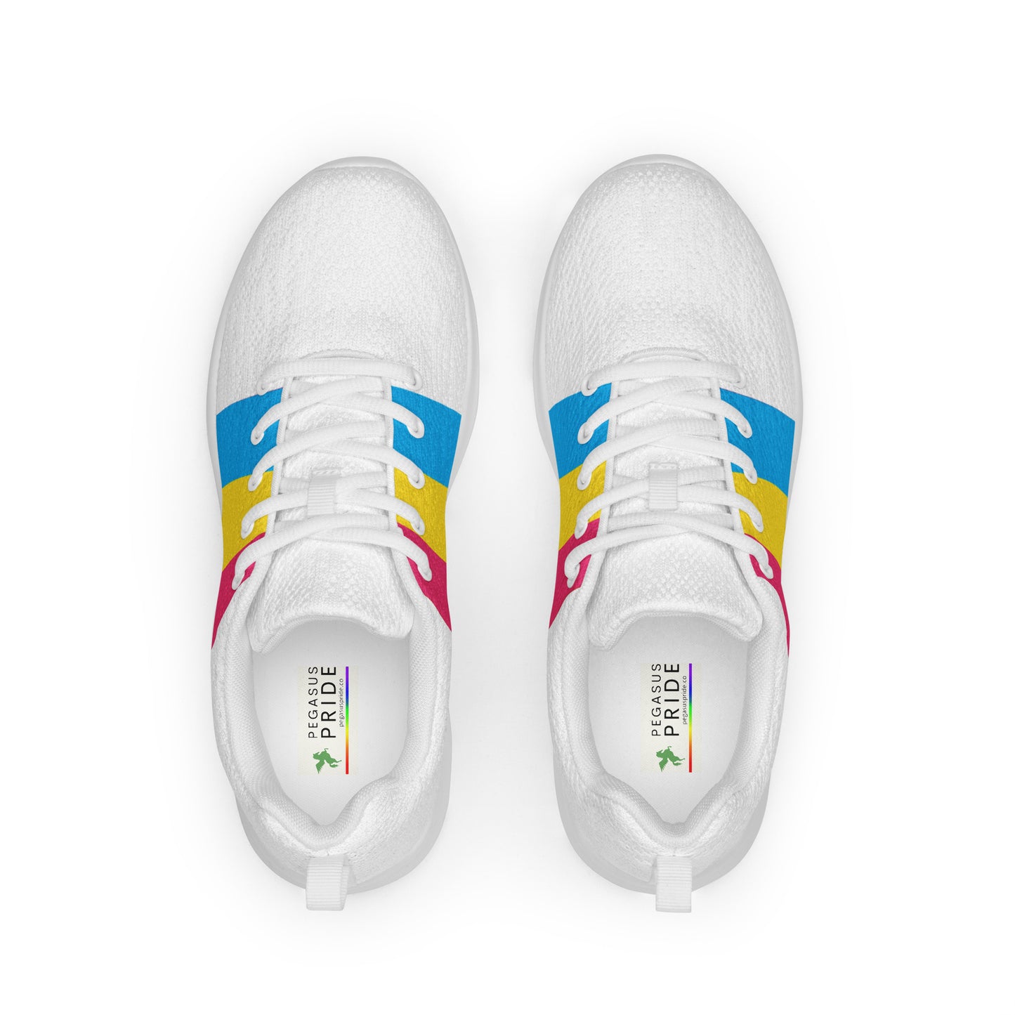 Pansexual Pan Pride Flag Men’s Athletic Shoes White Pansexual mens-athletic-shoes-white-front-641e09a758542