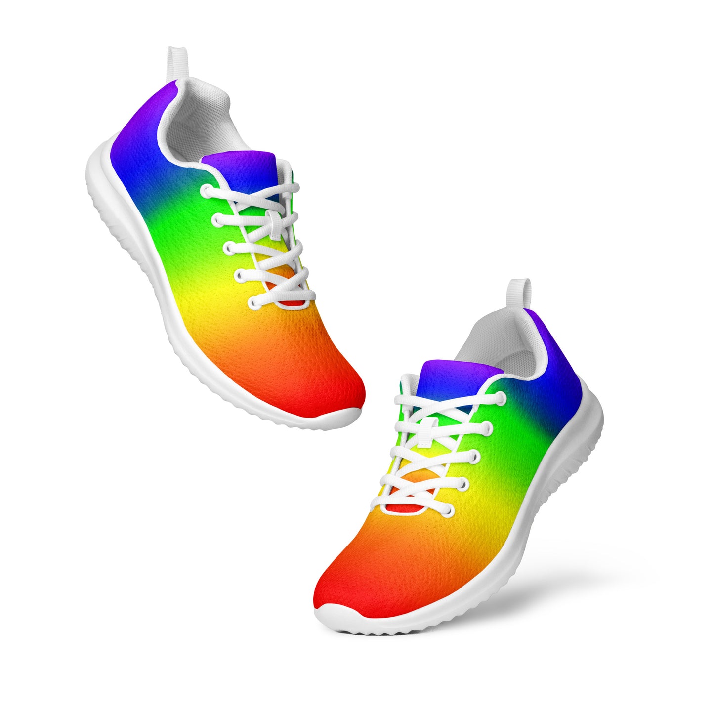 LGBTQ Pride Men’s Athletic Shoes - Ombre mens-athletic-shoes-white-front-641e2ad97519e