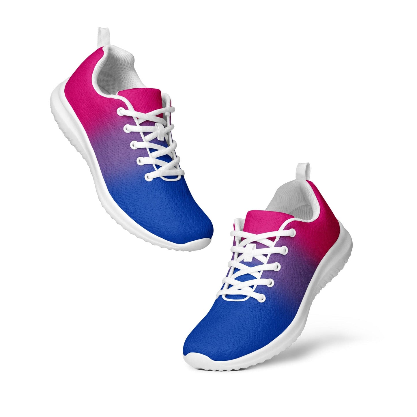 Bisexual Bi Pride Men’s Athletic Shoes in Ombre mens-athletic-shoes-white-front-641e2b161e749