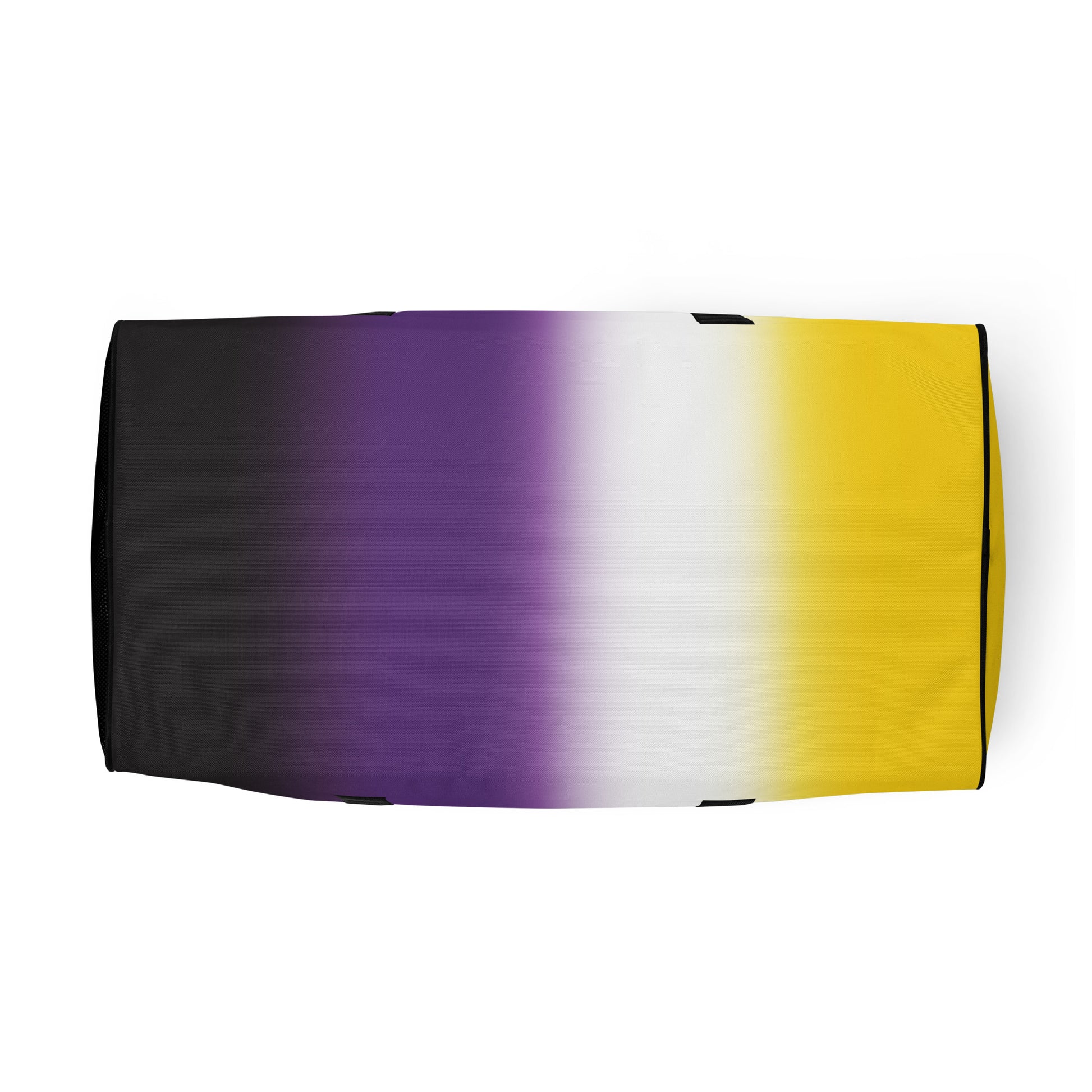 Nonbinary Enby Pride Duffle Weekender Gym Bag in Ombre nonbinary-enby-pride-duffel-weekender-gym-bag-in-ombre-bottom Duffle Bags