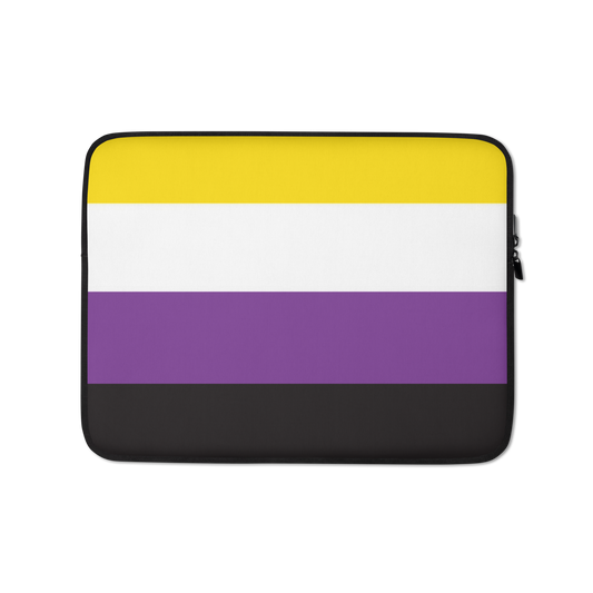 Nonbinary Enby Pride Flag Laptop Sleeve Case 13in Nonbinary nonbinary-enby-pride-flag-laptop-sleeve-case-13-front