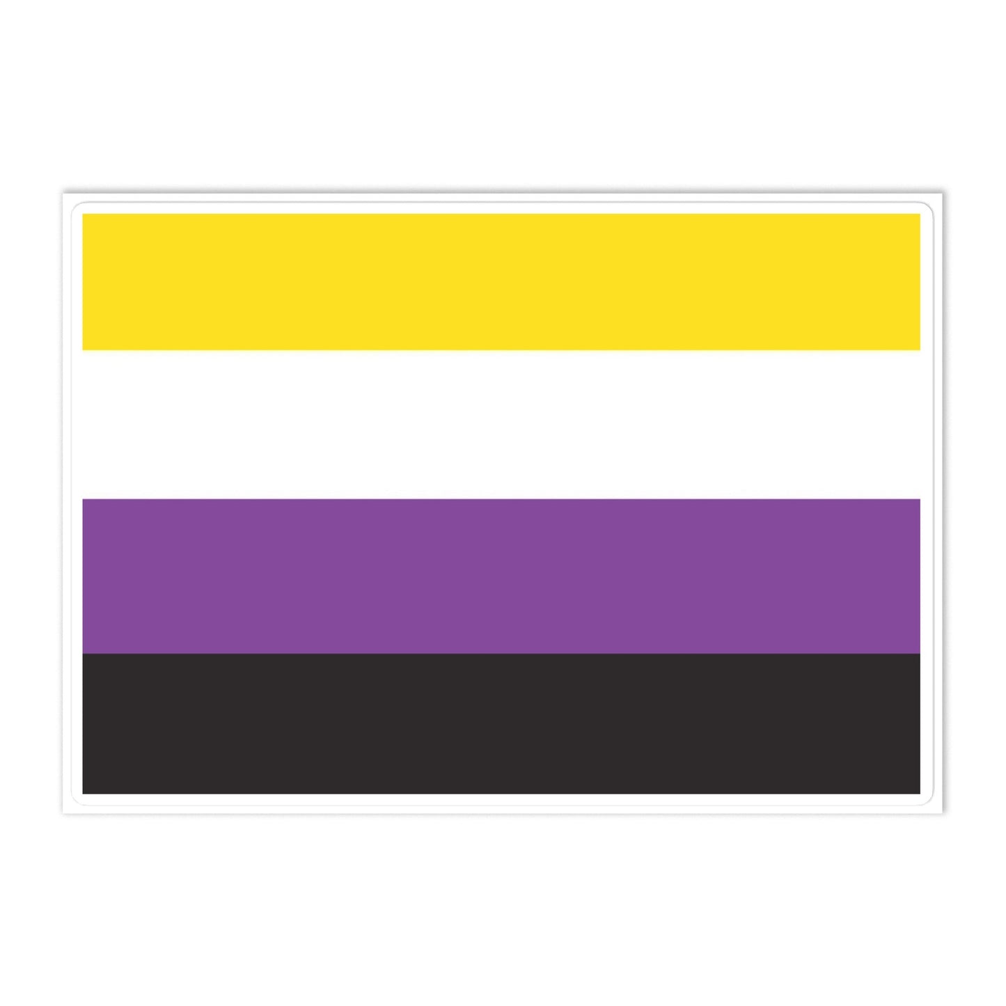 Nonbinary Enby Pride Flag Large Sticker Nonbinary nonbinary-enby-pride-flag-large-sticker-front Stickers