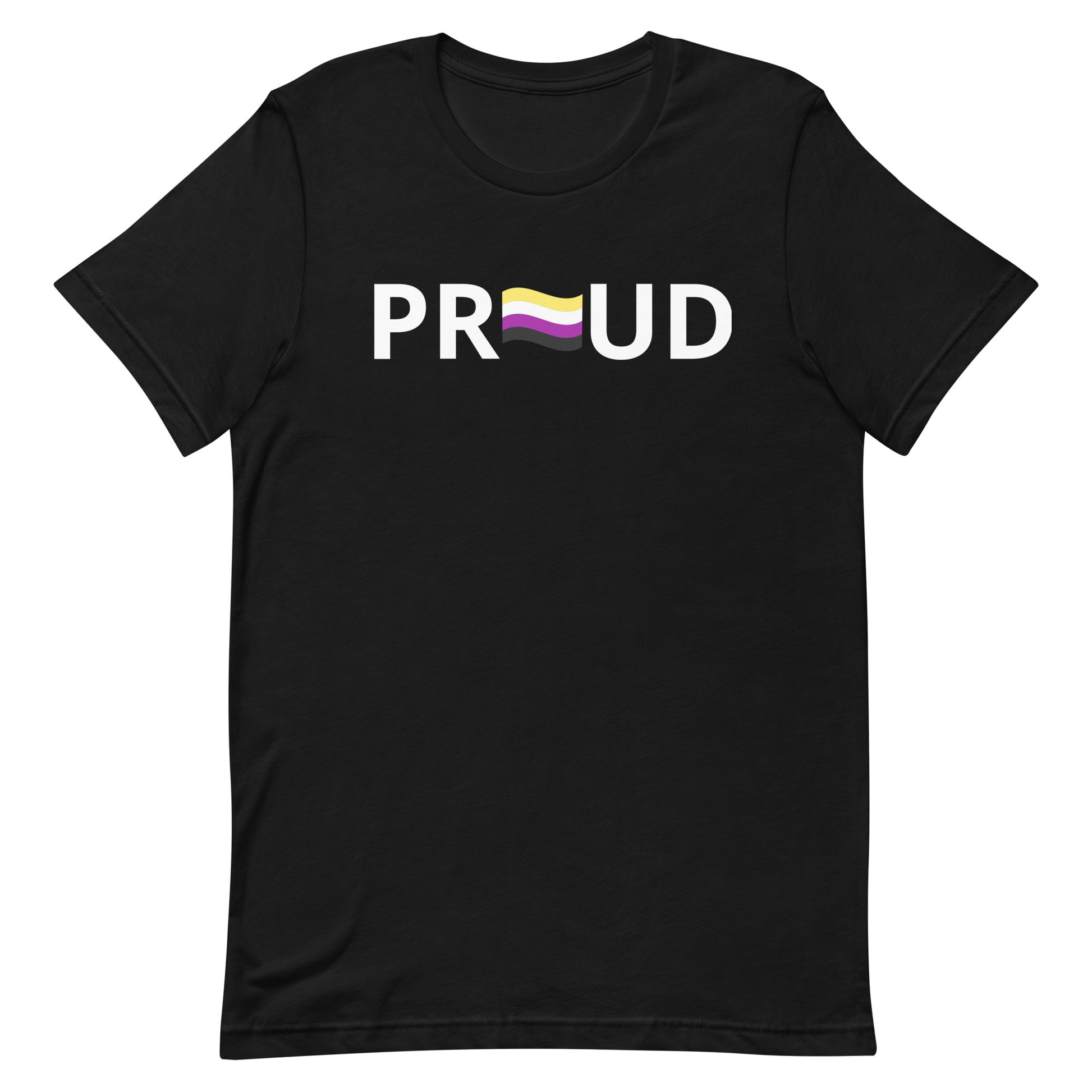 Nonbinary Enby Pride T-shirt - Proud Black Nonbinary nonbinary-enby-pride-t-shirt-proud-black-front