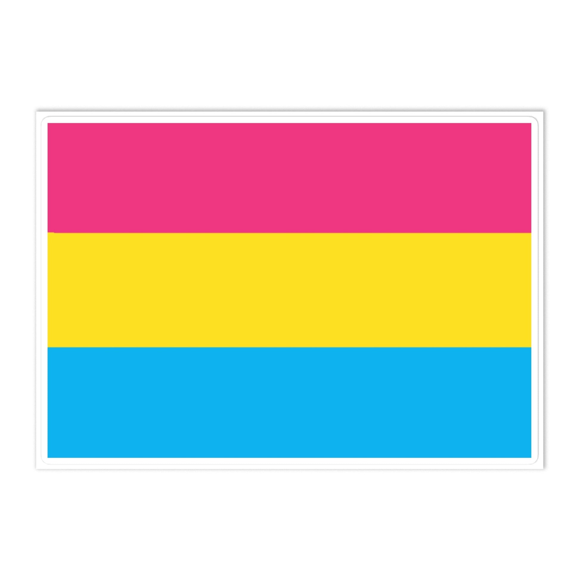 Pansexual Pan Pride Flag Large Sticker Pansexual pansexual-pan-pride-flag-large-sticker-front Stickers
