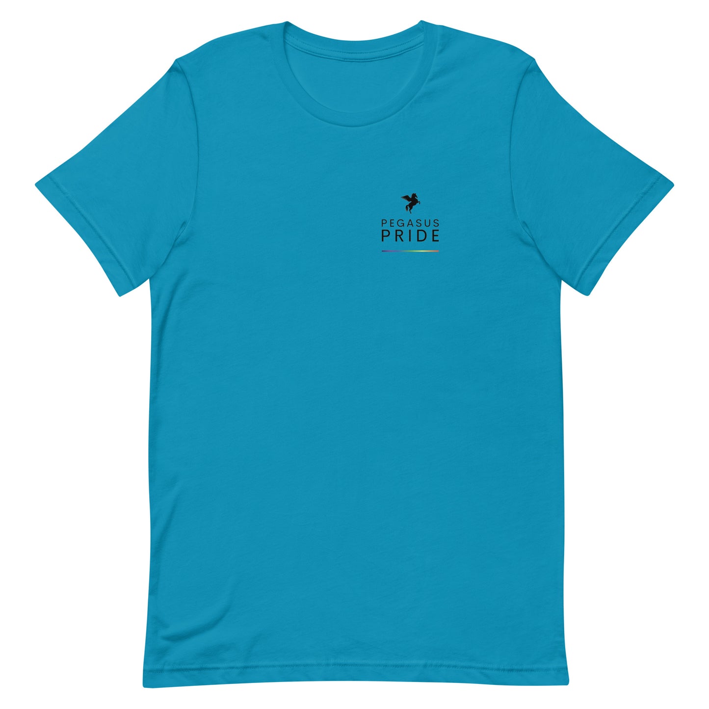 Pegasus Pride Logo T-Shirt Aqua pegasus-pride-logo-t-shirt-aqua-front Tee