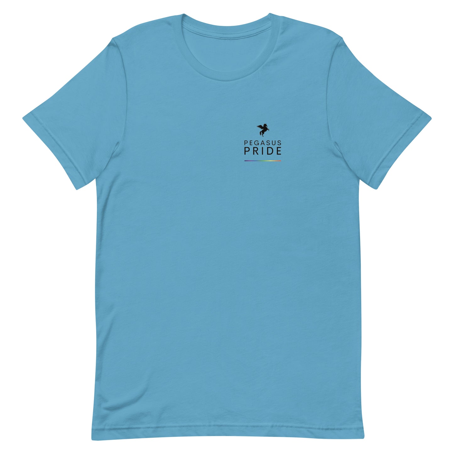 Pegasus Pride Logo T-Shirt Ocean Blue pegasus-pride-logo-t-shirt-ocean-blue-front Tee