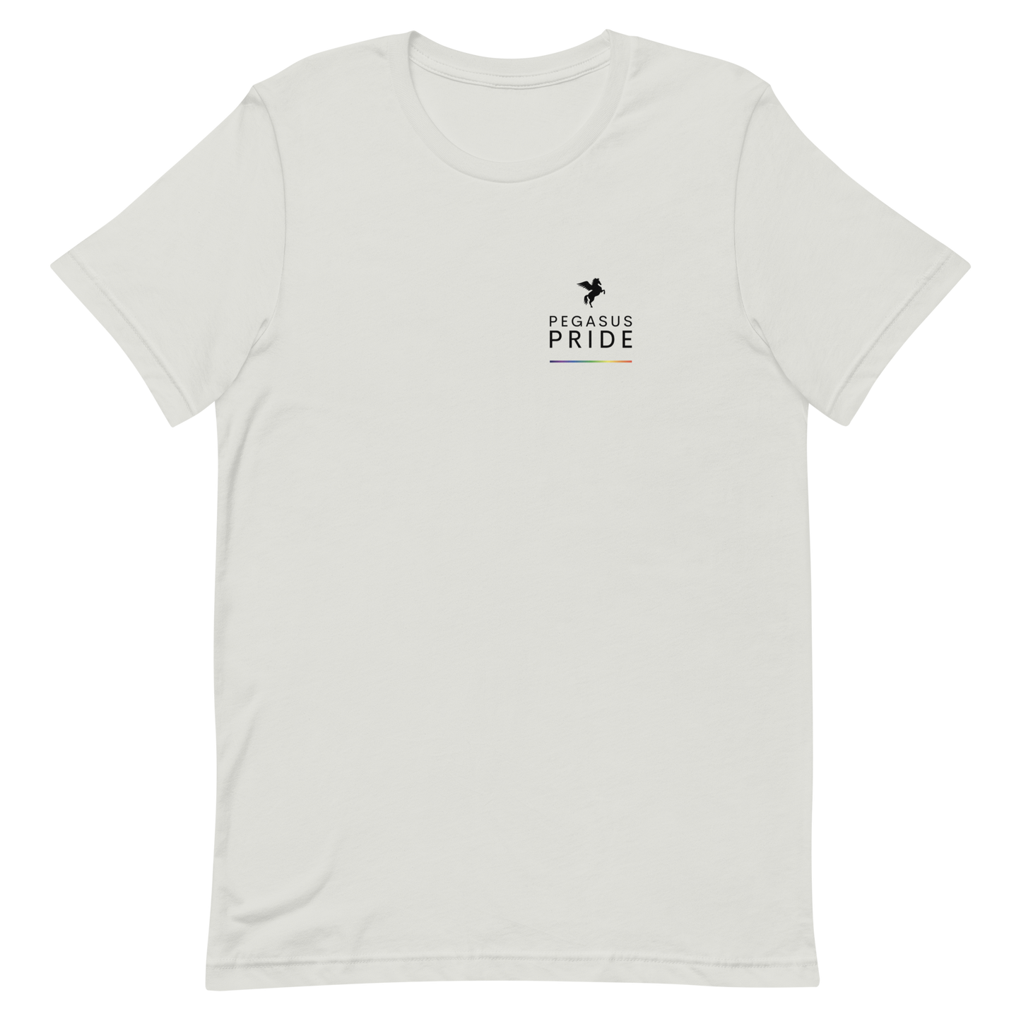 Pegasus Pride Logo T-Shirt Silver pegasus-pride-logo-t-shirt-silver-front Tee