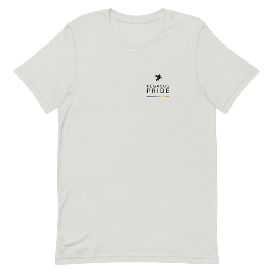 Pegasus Pride Logo T-Shirt Silver pegasus-pride-logo-t-shirt-silver-front Tee
