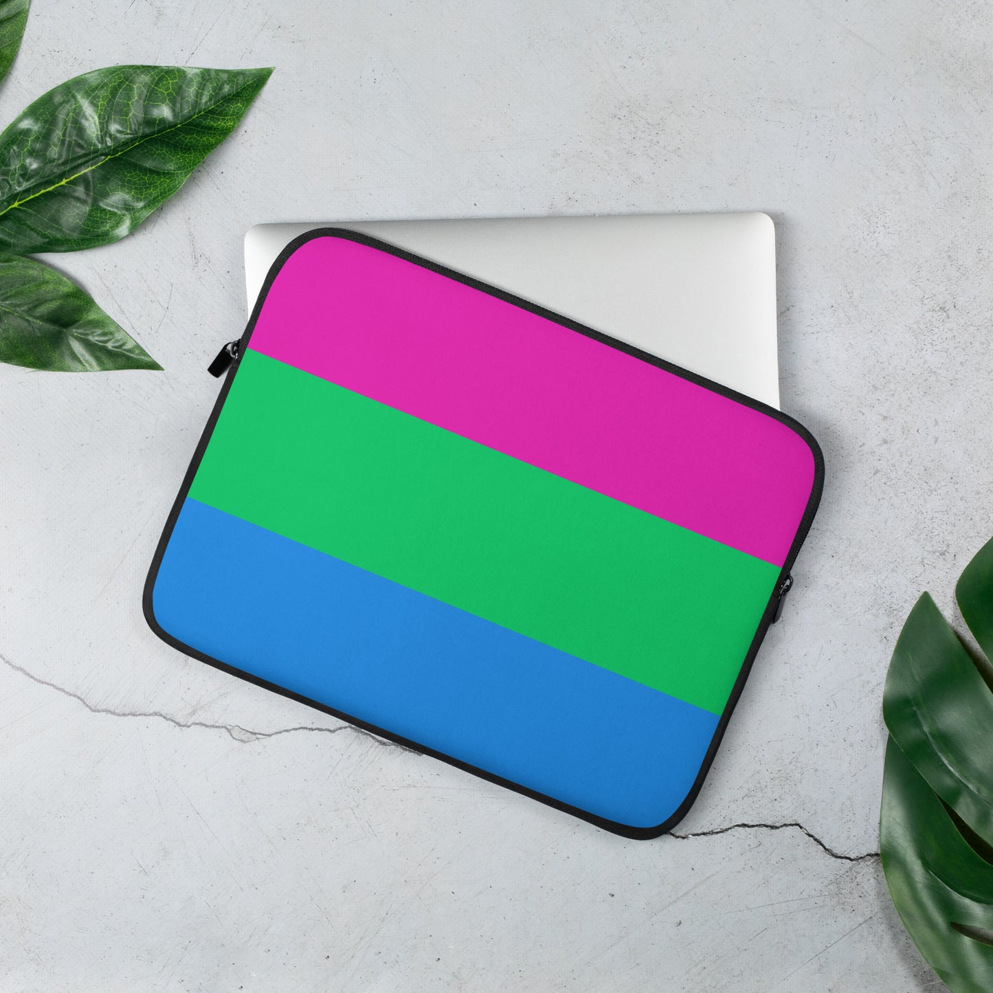 Polysexual Poly Pride Flag Laptop Sleeve polysexual-poly-pride-flag-laptop-sleeve-13-front-lifestyle