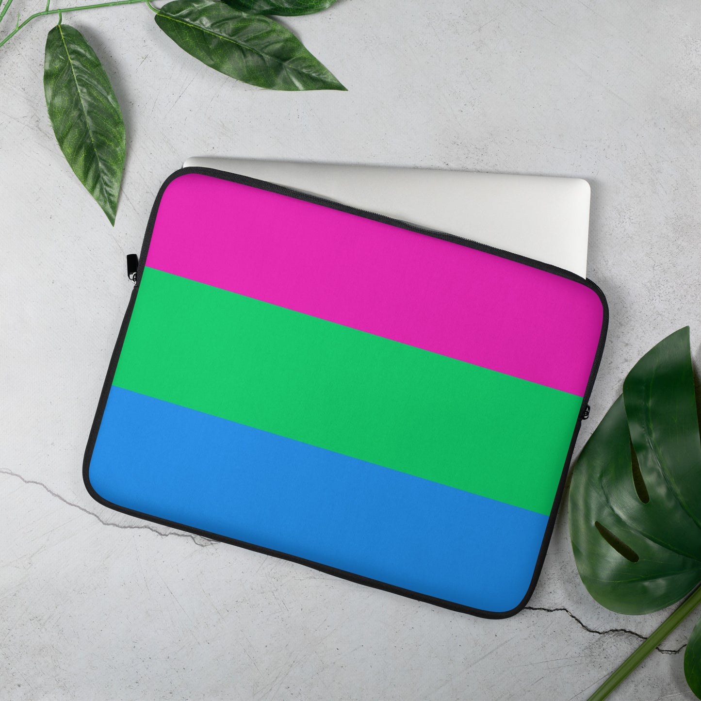 Polysexual Poly Pride Flag Laptop Sleeve polysexual-poly-pride-flag-laptop-sleeve-15-front-lifestyle