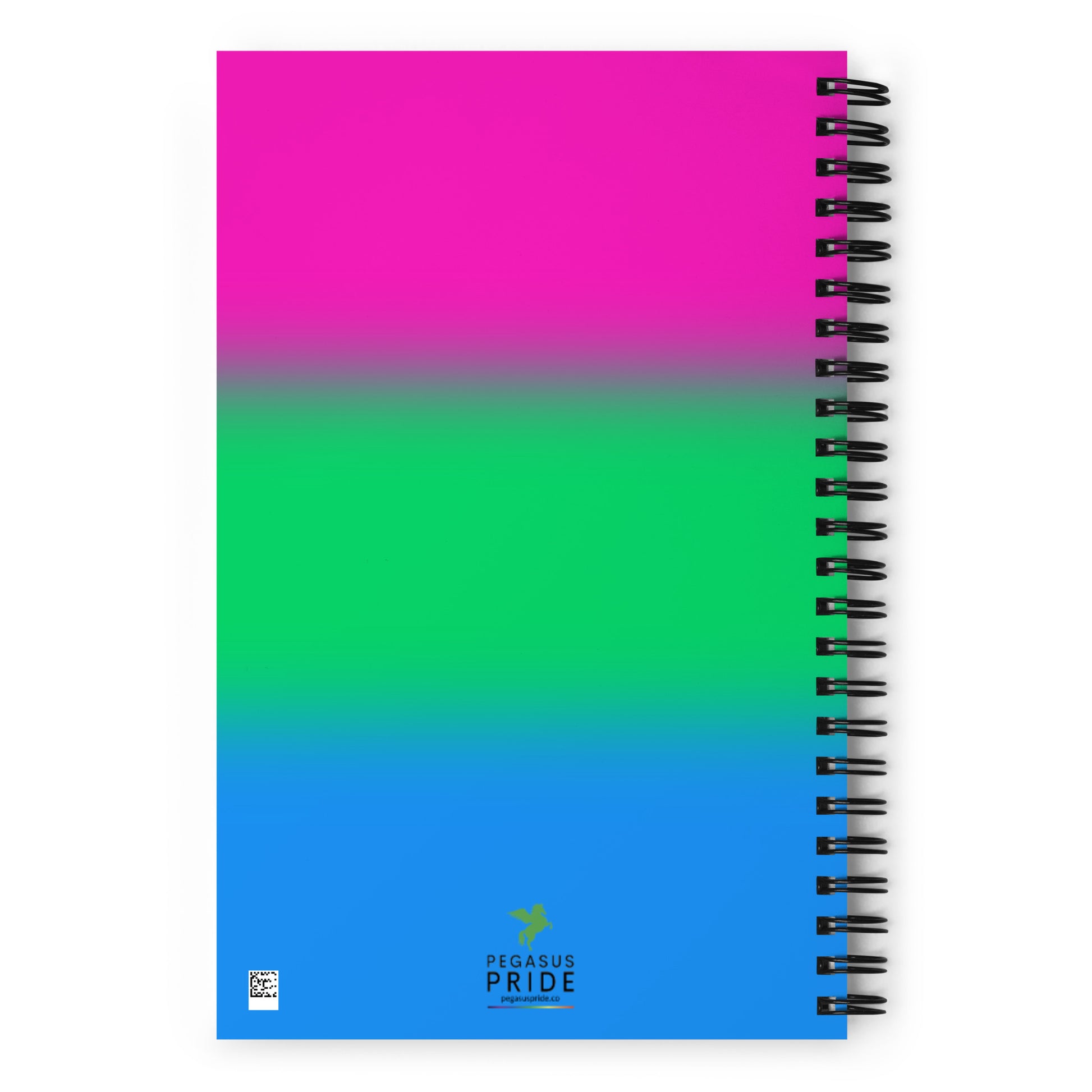 Polysexual Poly Pride Spiral Notebook - Ombre spiral-notebook-white-back-639a1846ce41c