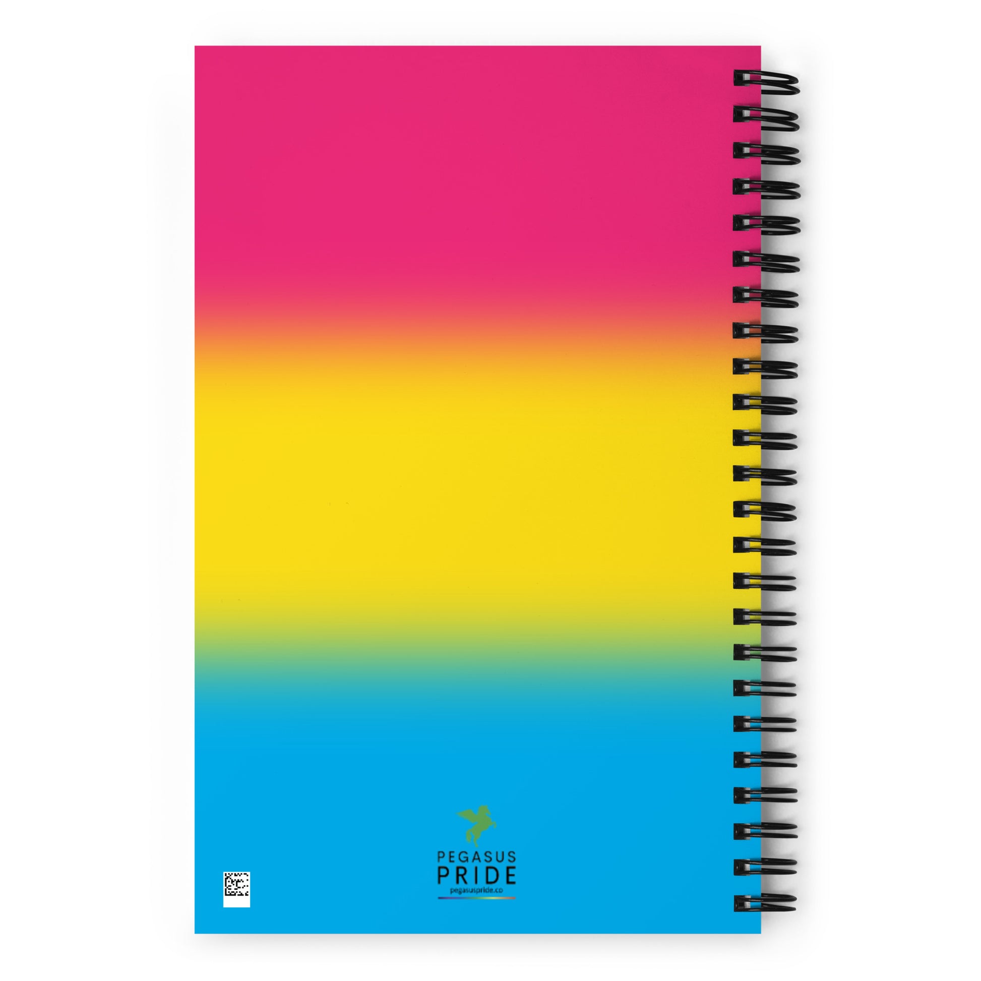 Pansexual Pan Pride Spiral Notebook - Ombre spiral-notebook-white-back-639a18c6293e5