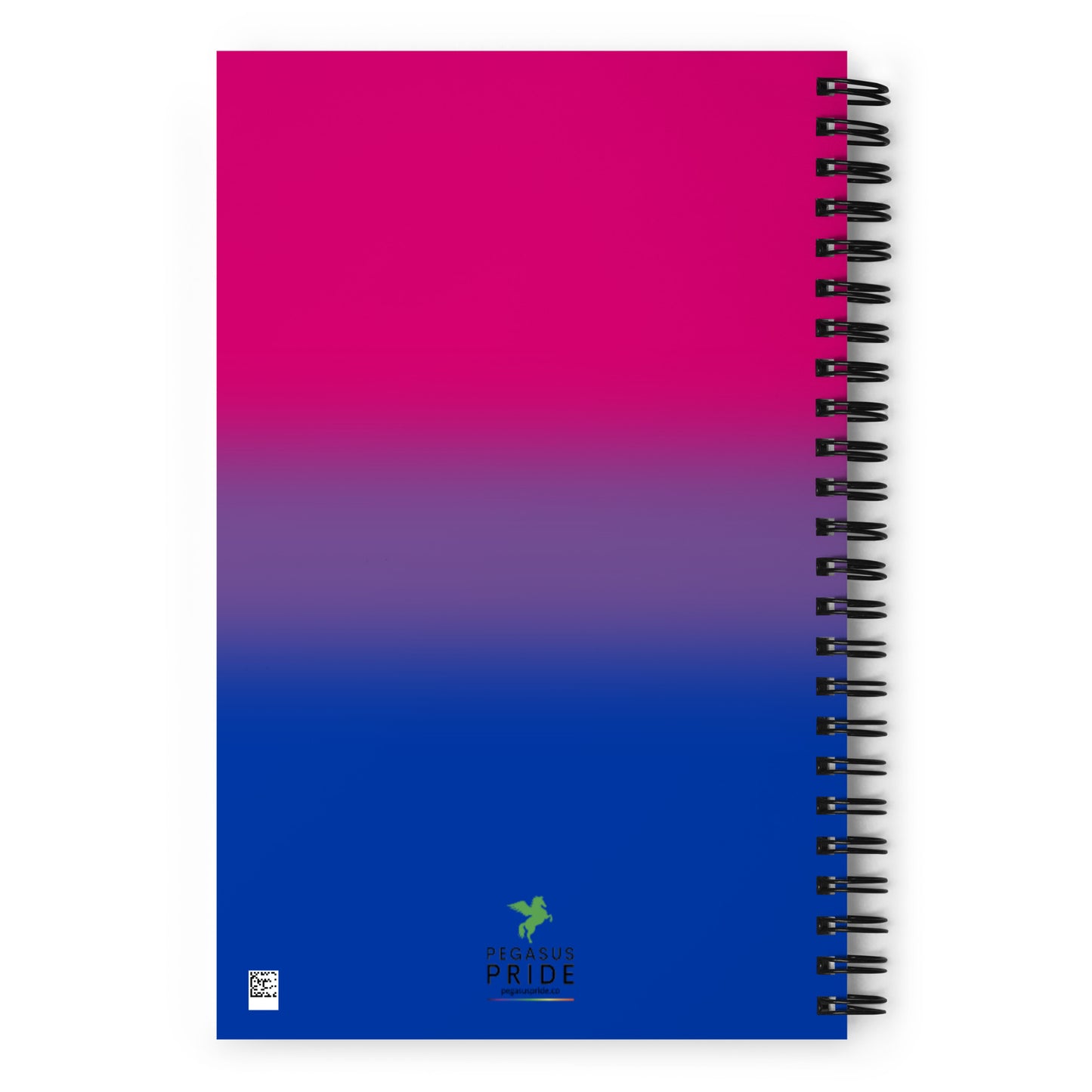 Bisexual Bi Pride Spiral Notebook in Ombre spiral-notebook-white-back-639a19bcba99f