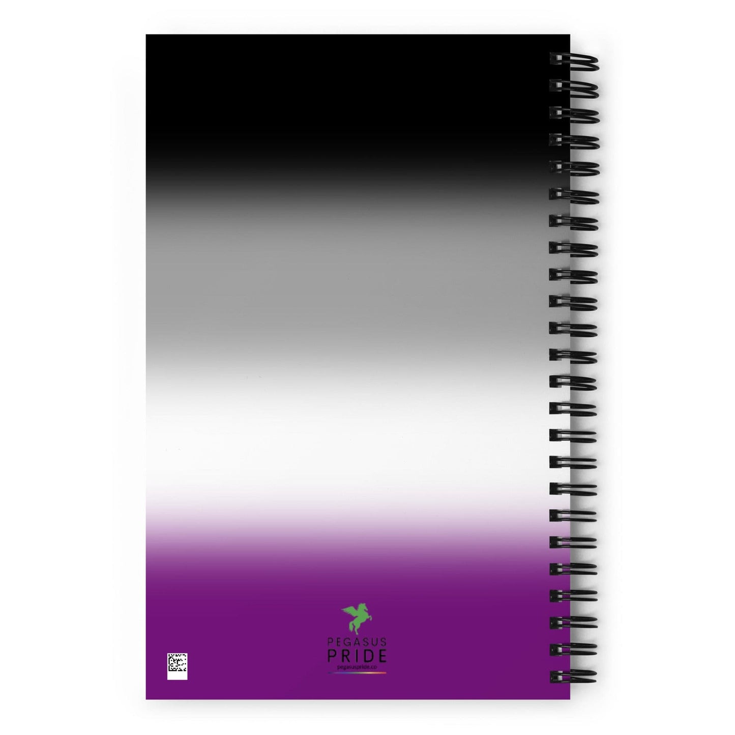 Asexual Ace Pride Spiral Notebook in Ombre spiral-notebook-white-back-639a1a1528b04