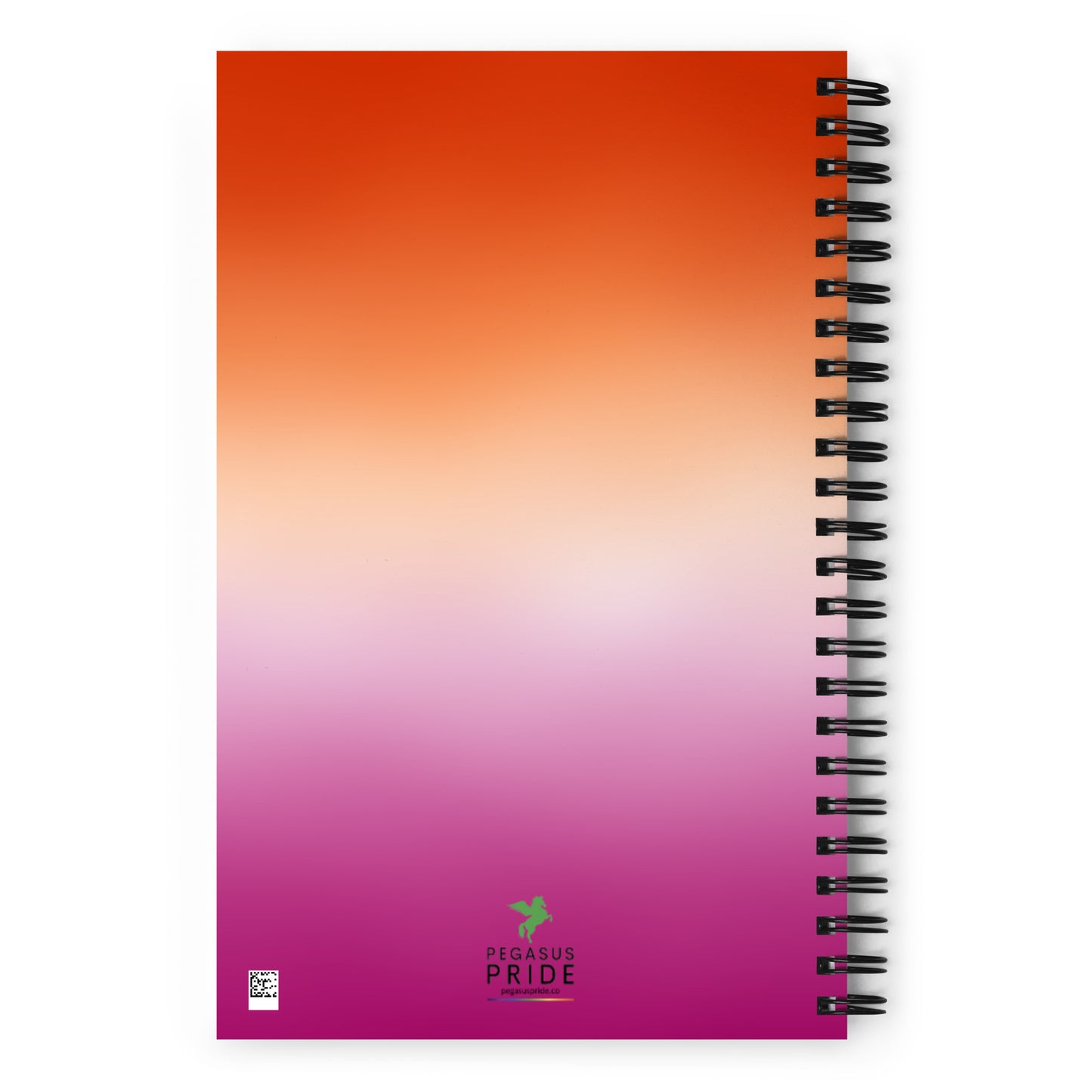 Lesbian Pride Spiral Notebook - Ombre spiral-notebook-white-back-639a1a45029bc