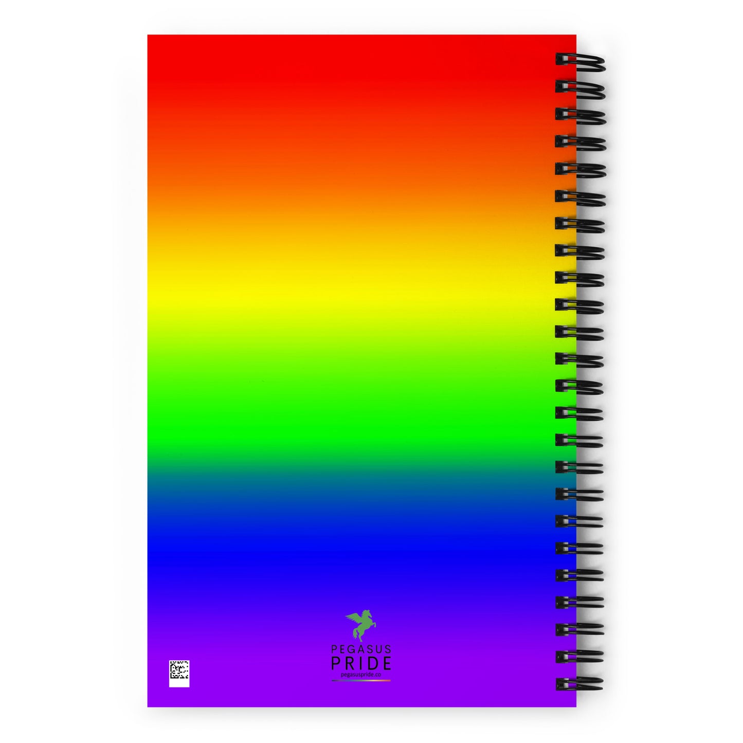 LGBTQ Pride Spiral Notebook in Rainbow Ombre spiral-notebook-white-back-639a269ce4245