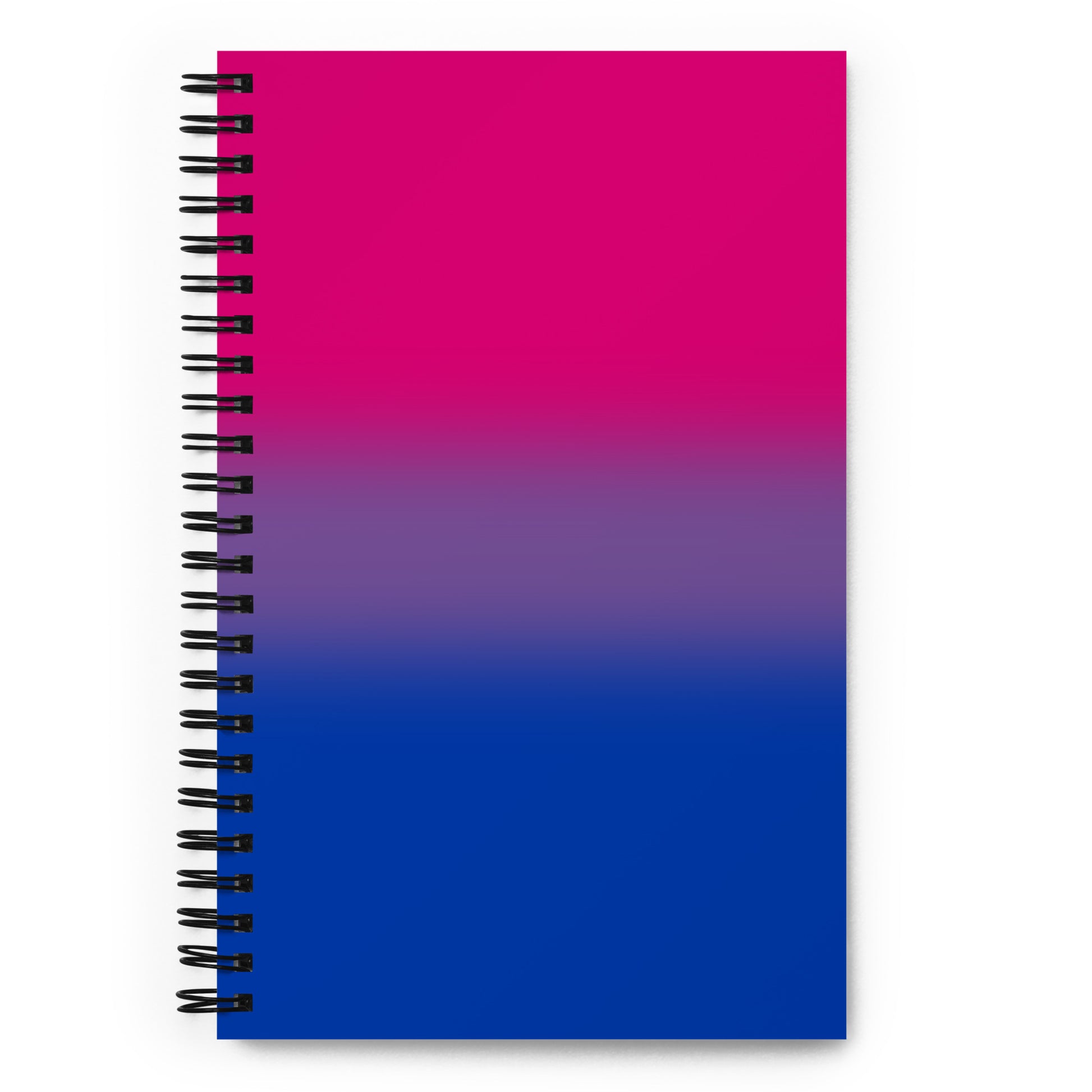 Bisexual Bi Pride Spiral Notebook in Ombre Bisexual spiral-notebook-white-front-639a19bcba472