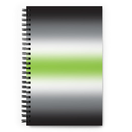 Agender Pride Spiral Notebook in Ombre Agender spiral-notebook-white-front-639a19e913083