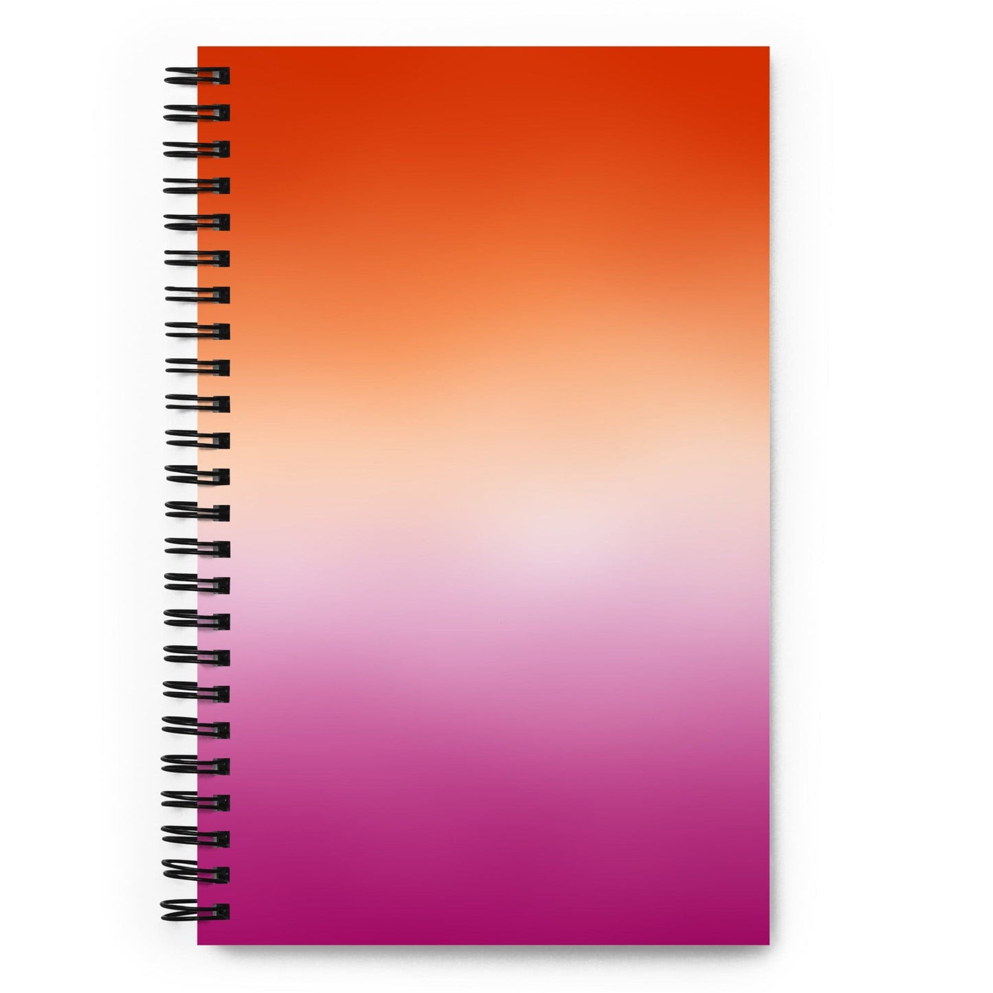 Lesbian Pride Spiral Notebook - Ombre Lesbian spiral-notebook-white-front-639a1a450227e