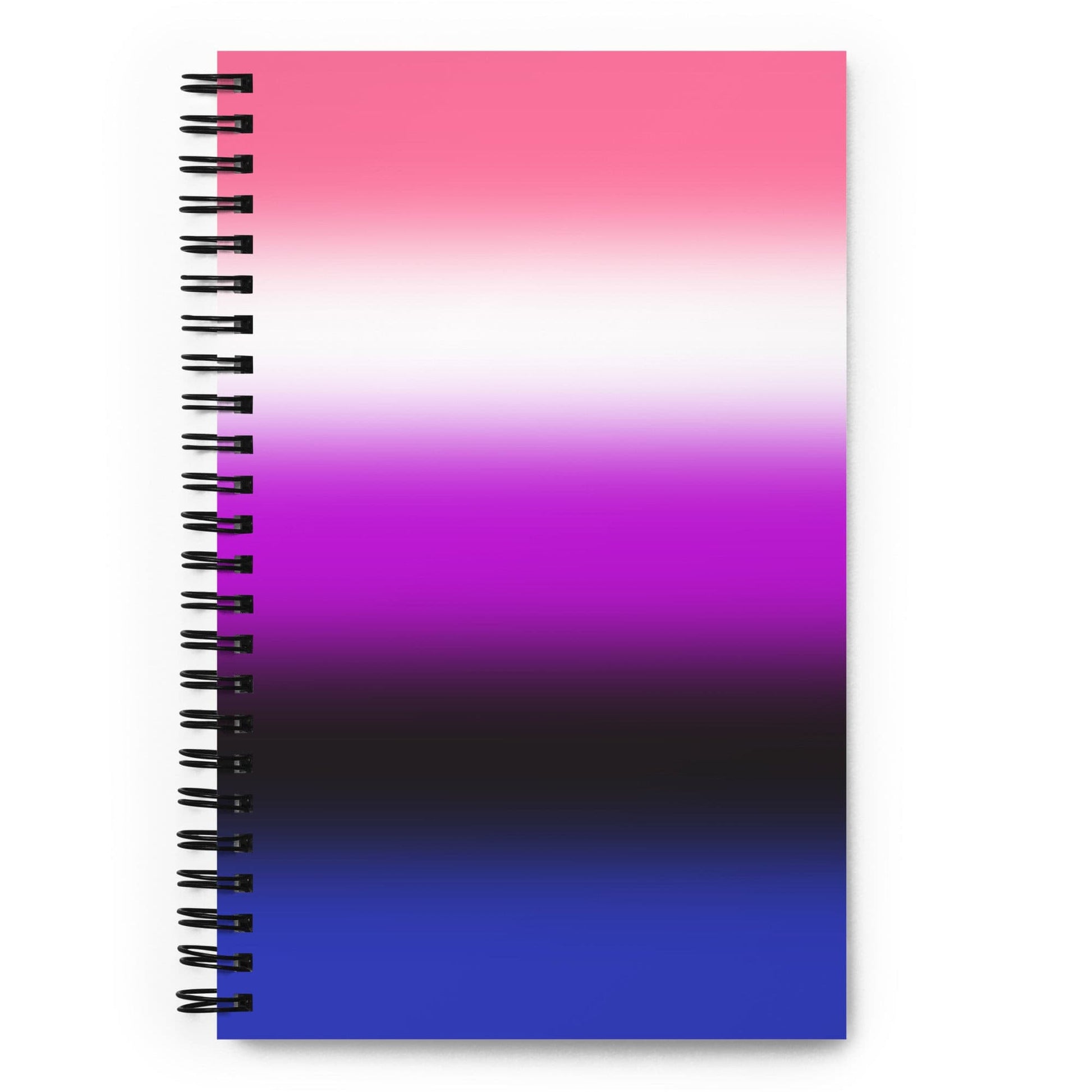 Genderfluid Pride Spiral Notebook - Ombre Genderfluid spiral-notebook-white-front-639a27ee18280