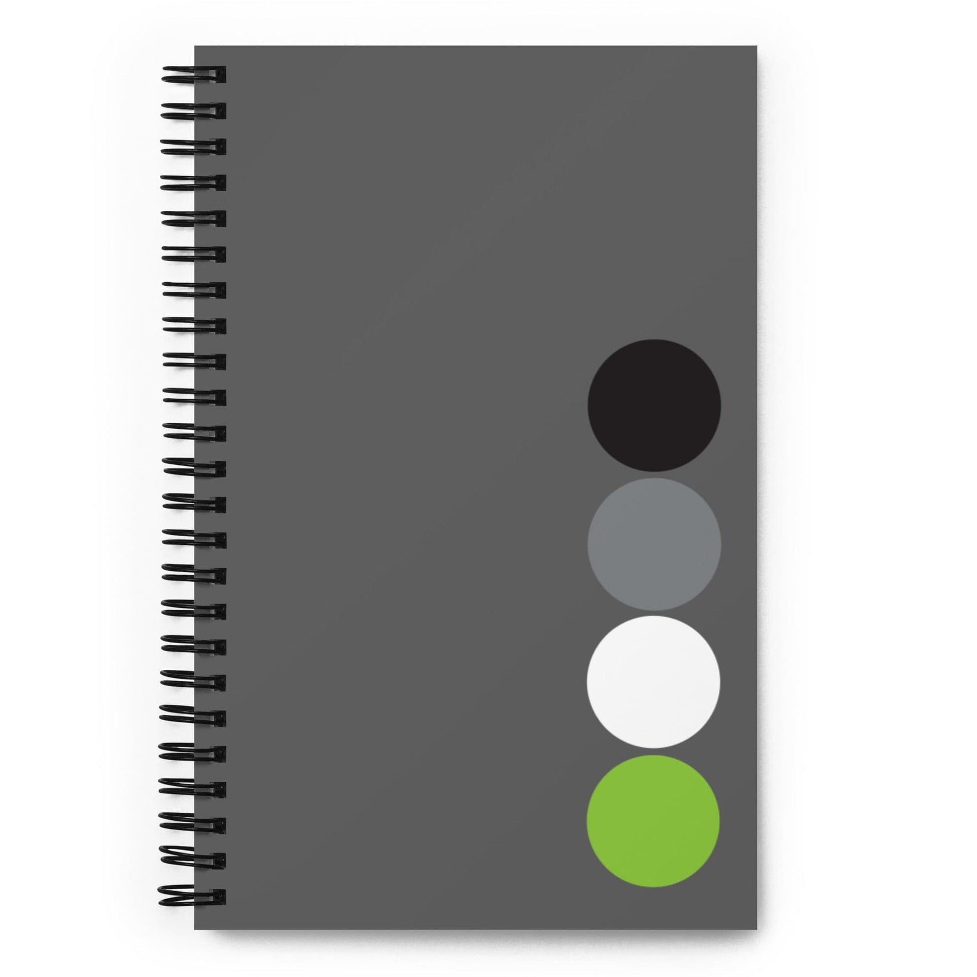 Agender Pride Spiral Notebook with Circles Agender spiral-notebook-white-front-639a5051d69b5