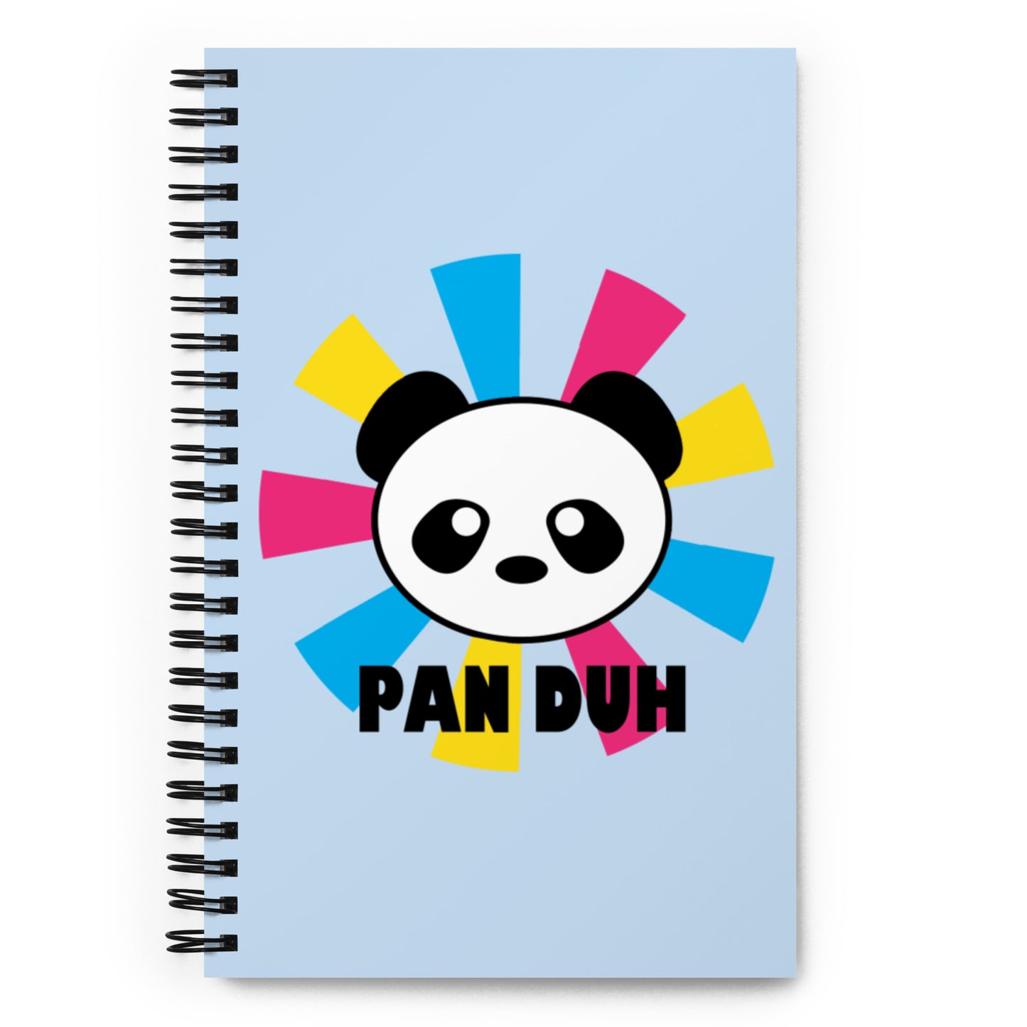 Pansexual Pan Pride Spiral Notebook - Pan Duh Pansexual spiral-notebook-white-front-639d4d0453be8